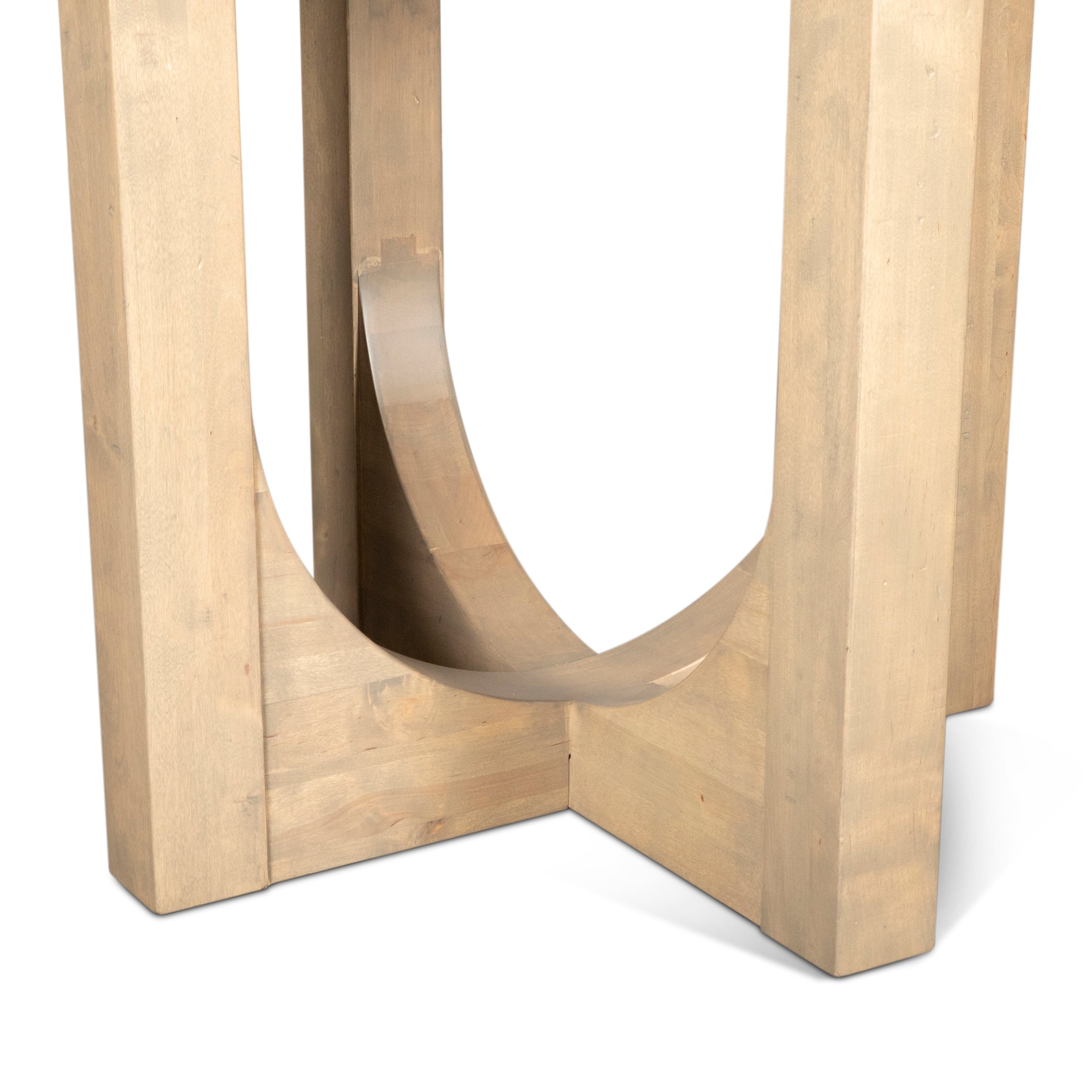 42" Gray Birch Wood Round Dining Table