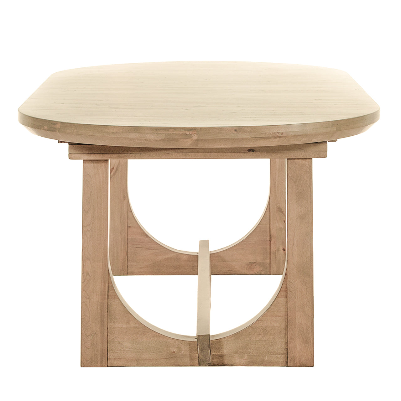 86" Gray Birch Wood Oval Dining Table