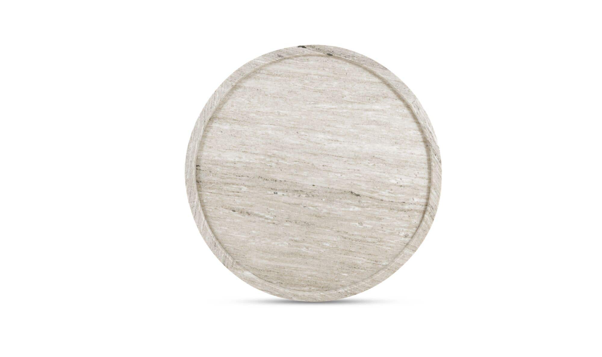 34" White Marble Coffee Table