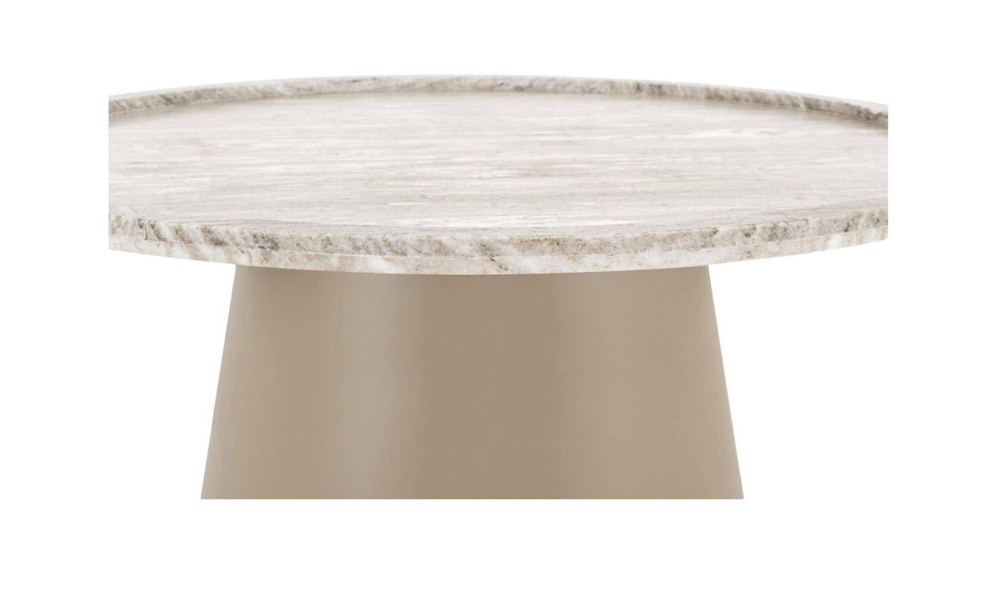 34" White Marble Coffee Table