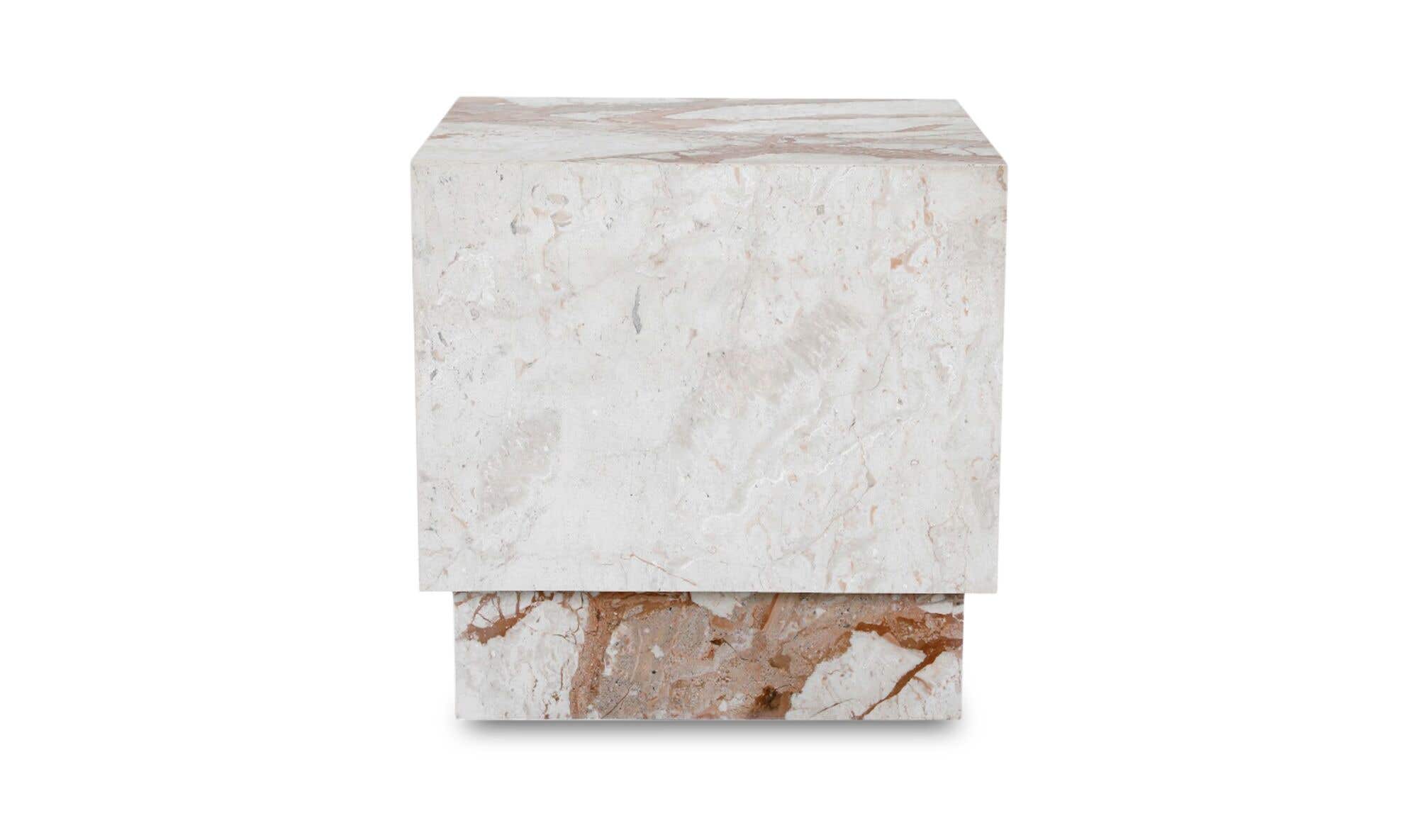 20" Breccia Marble Side Table