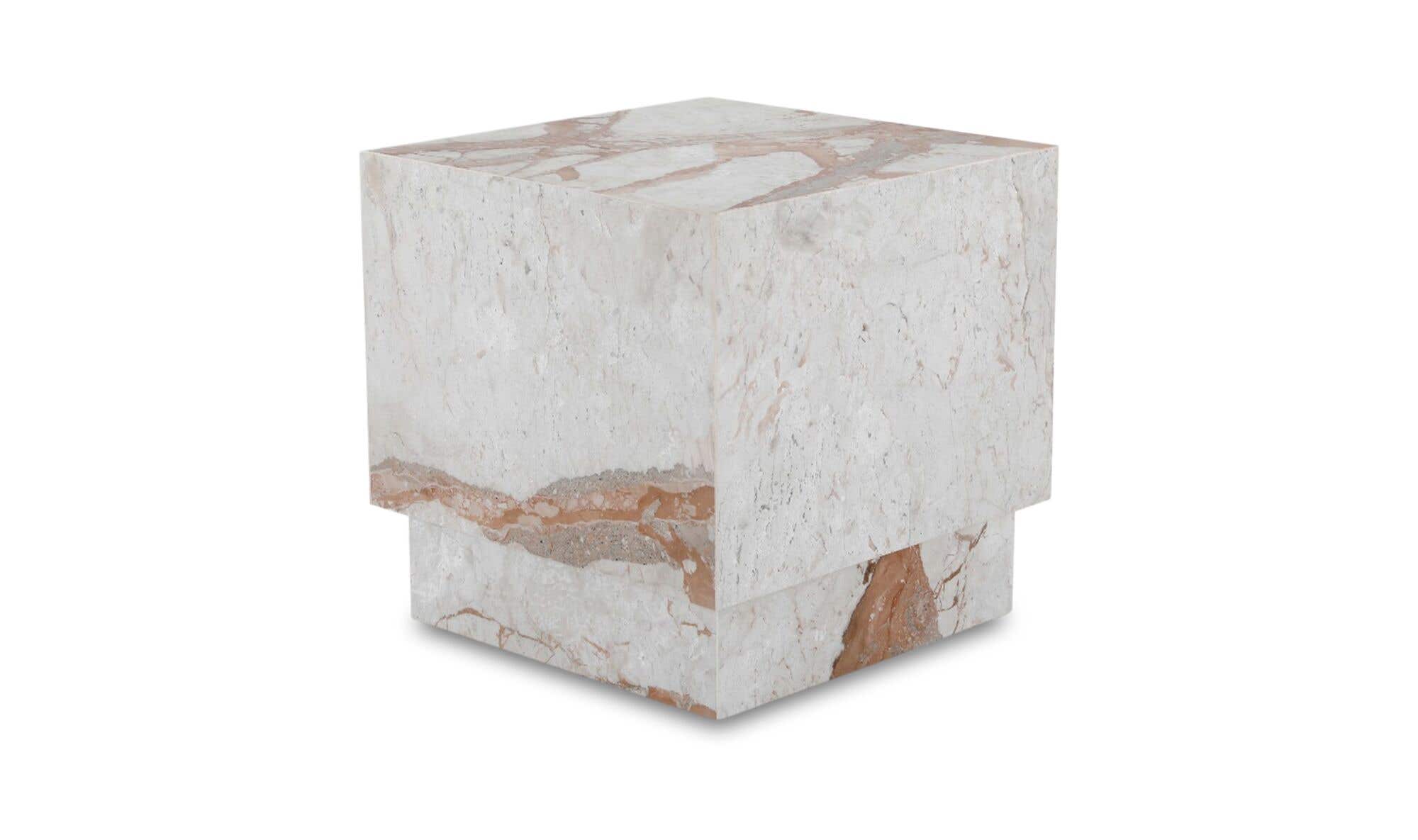 20" Breccia Marble Side Table