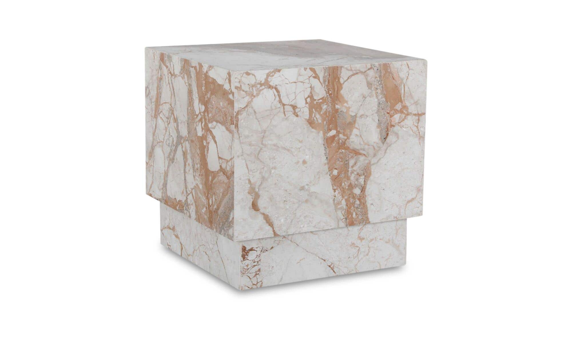 20" Breccia Marble Side Table