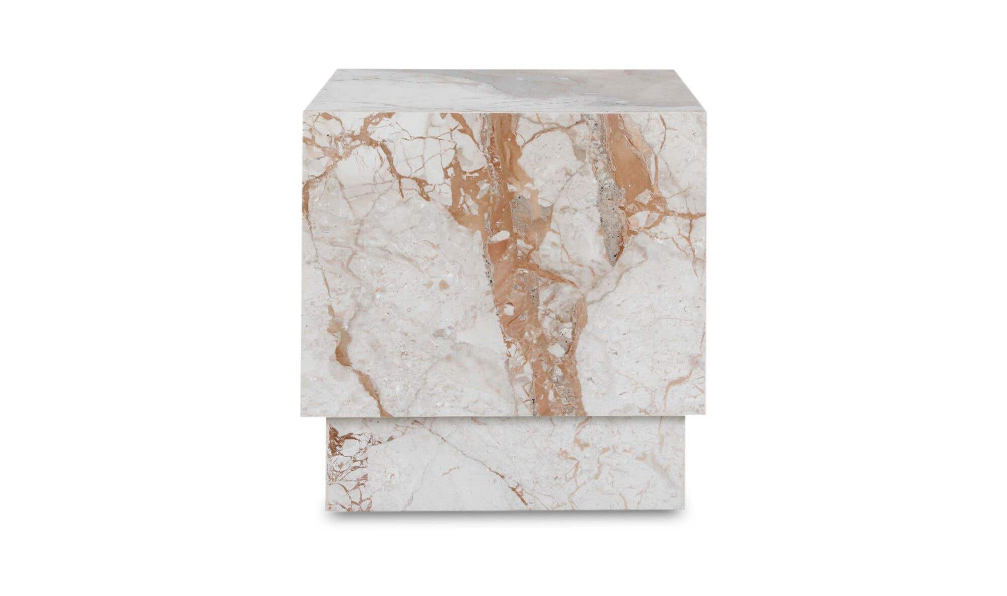 20" Breccia Marble Side Table