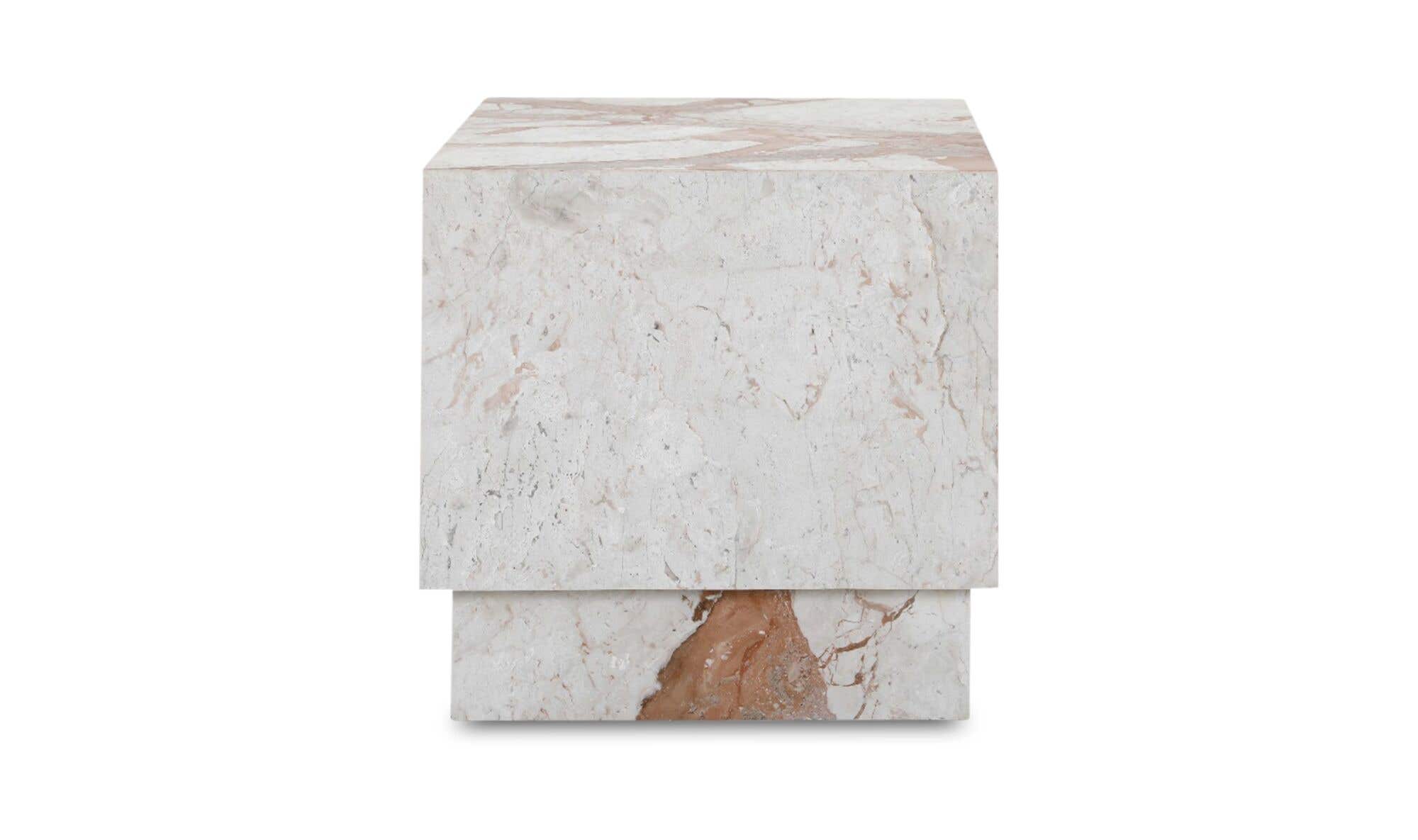 20" Breccia Marble Side Table