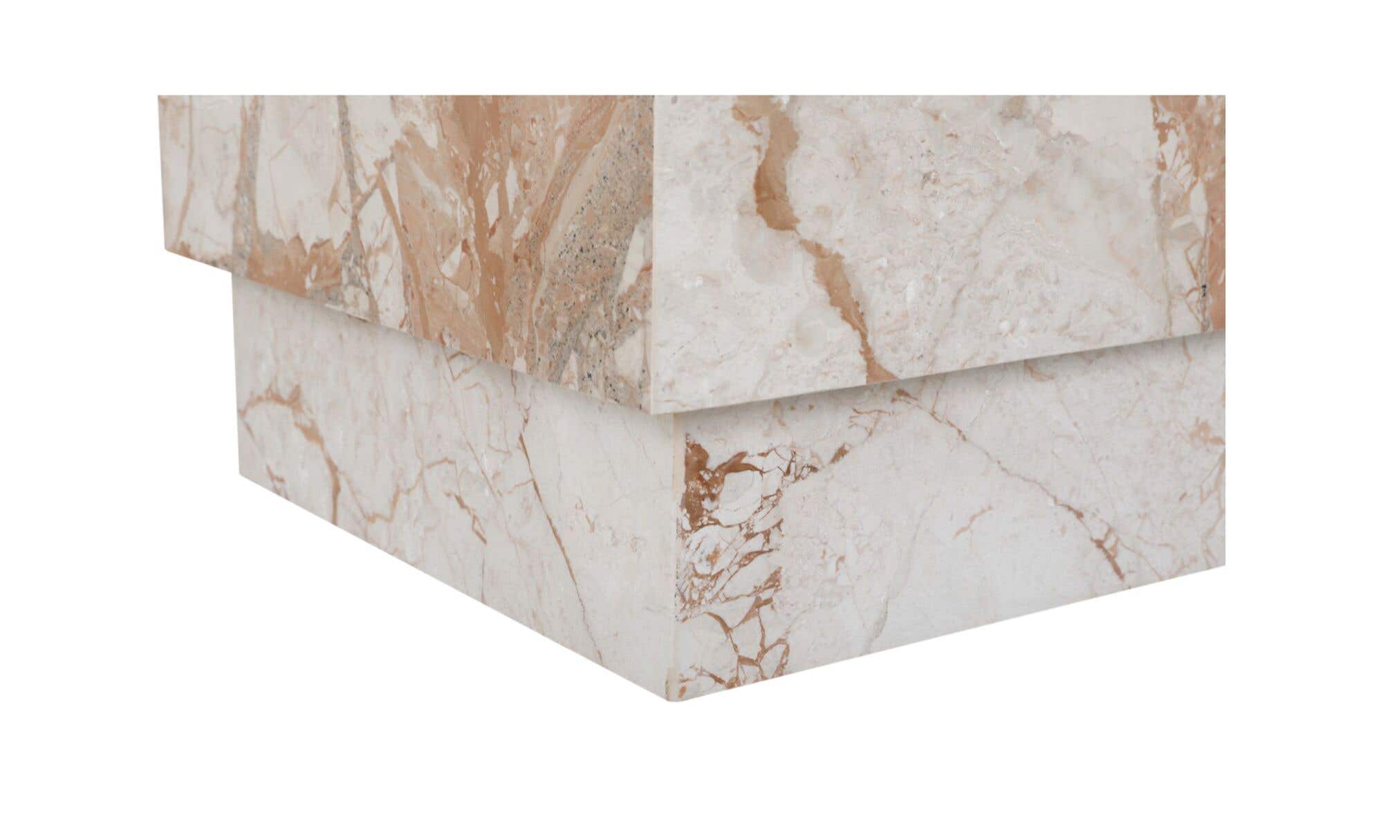 20" Breccia Marble Side Table