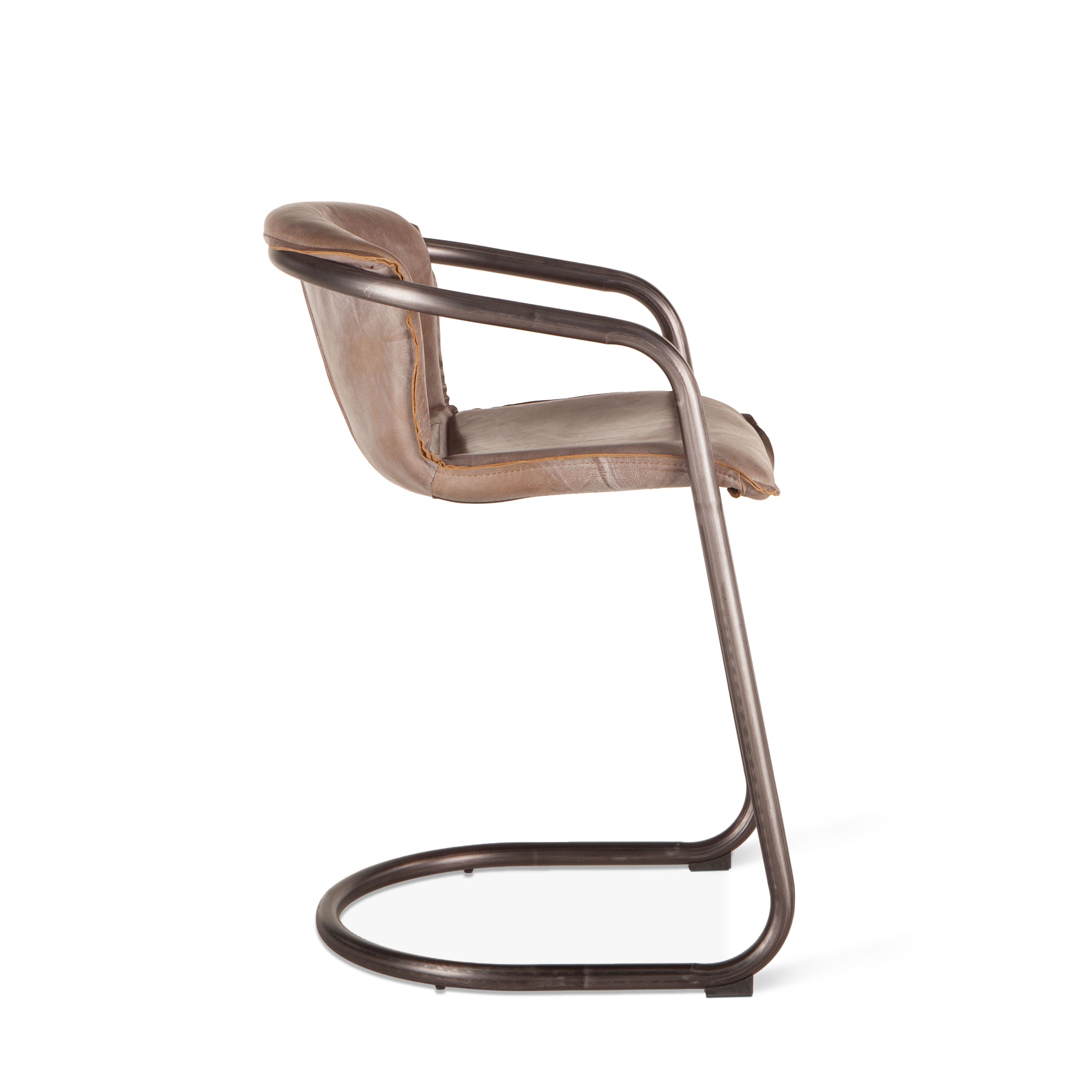 22" Jet Brown Leather Counter Chair