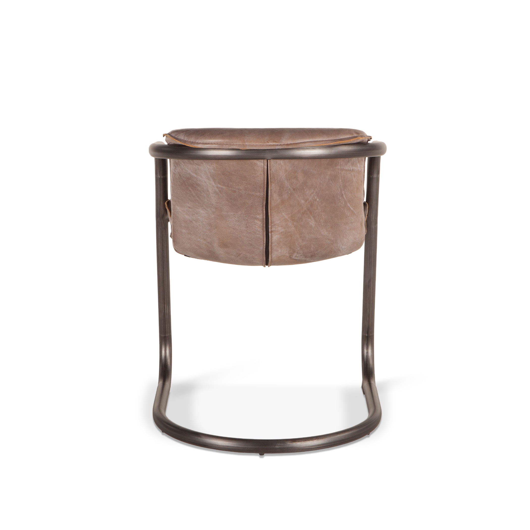 22" Jet Brown Leather Dining Chair