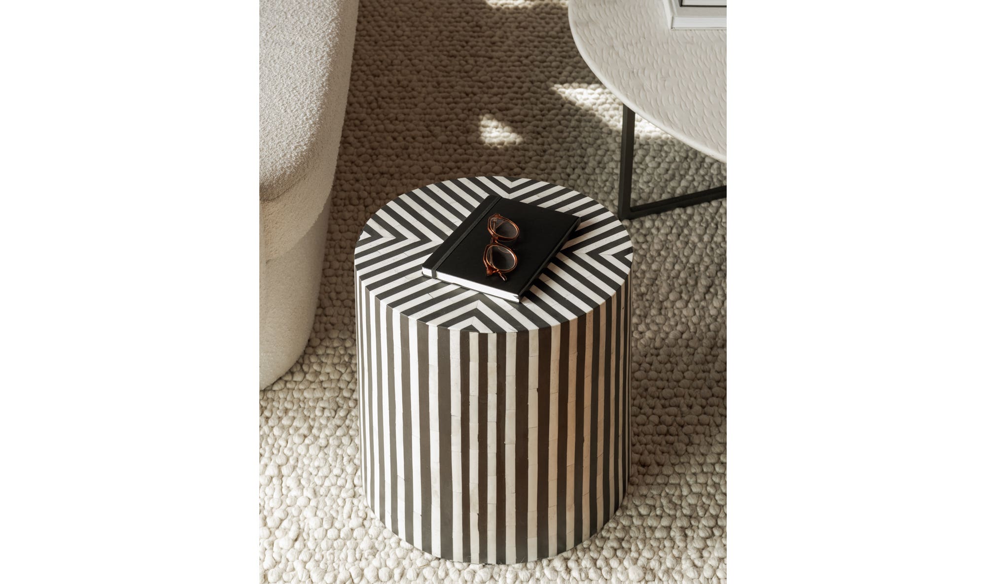 15" Black Side Table