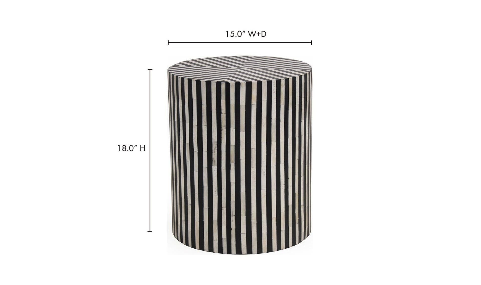 15" Black Side Table