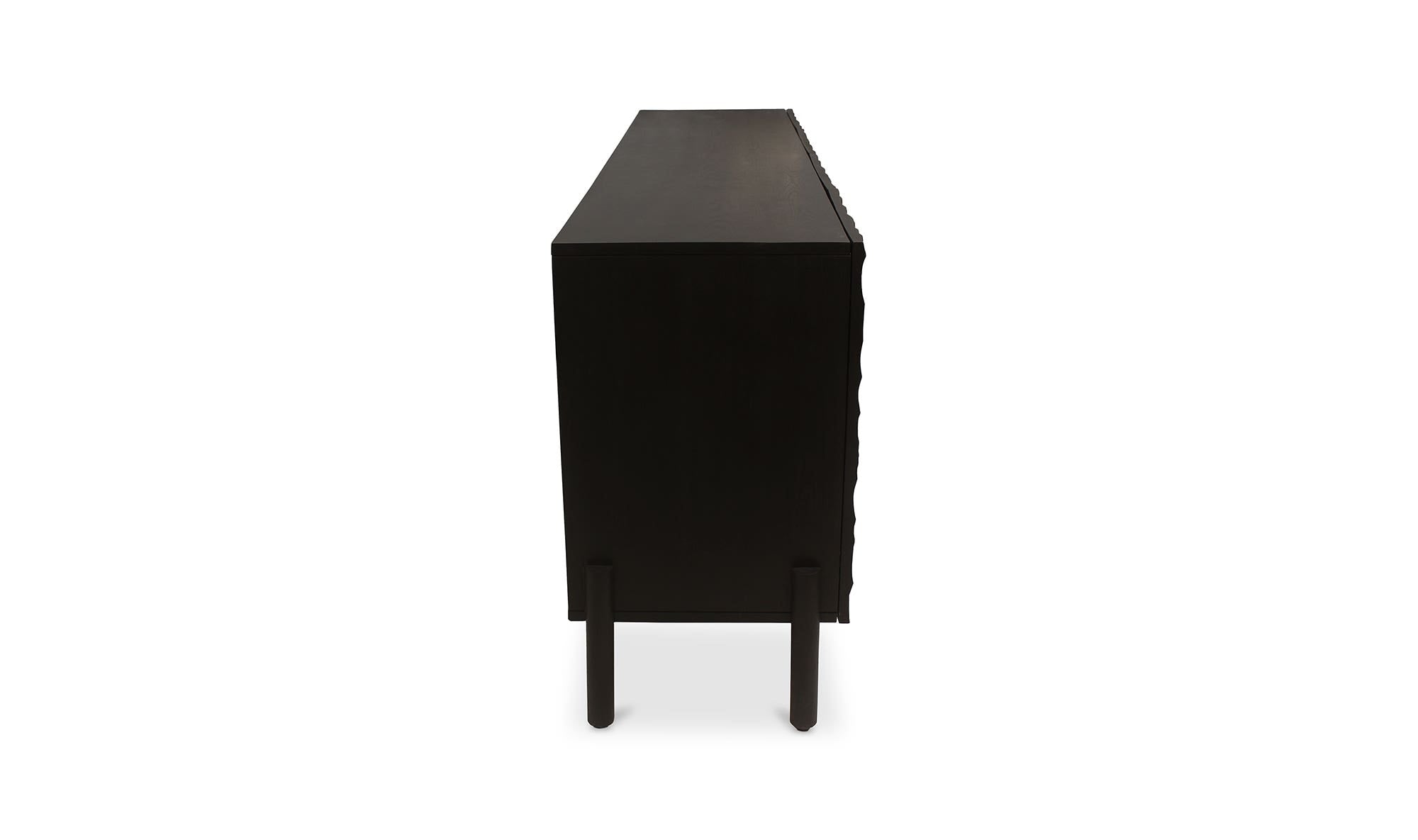 71" Black Solid Oak Sideboard