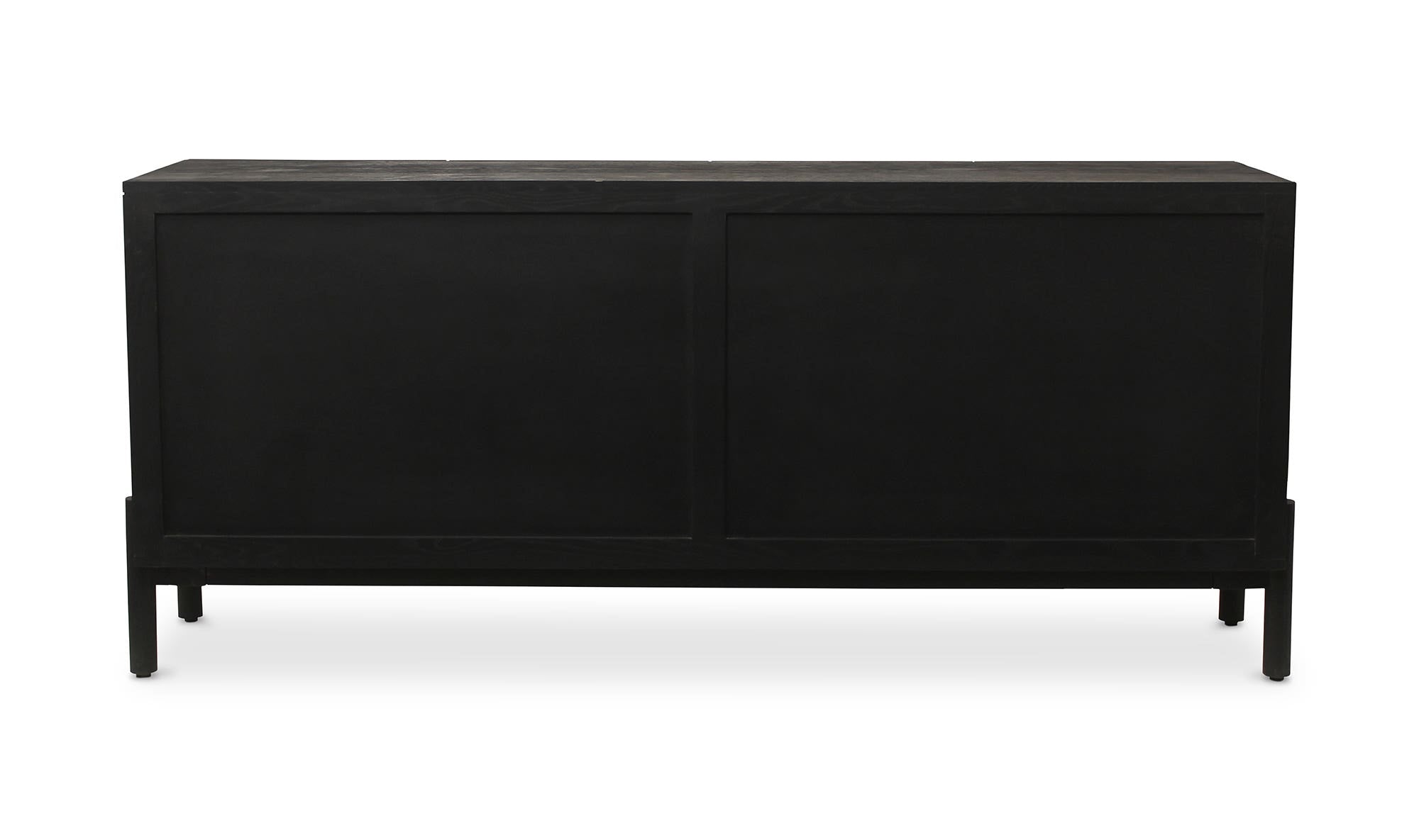 71" Black Solid Oak Sideboard