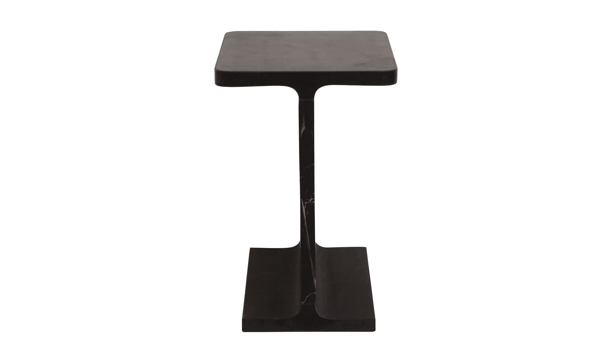15" Black Marble Side Table