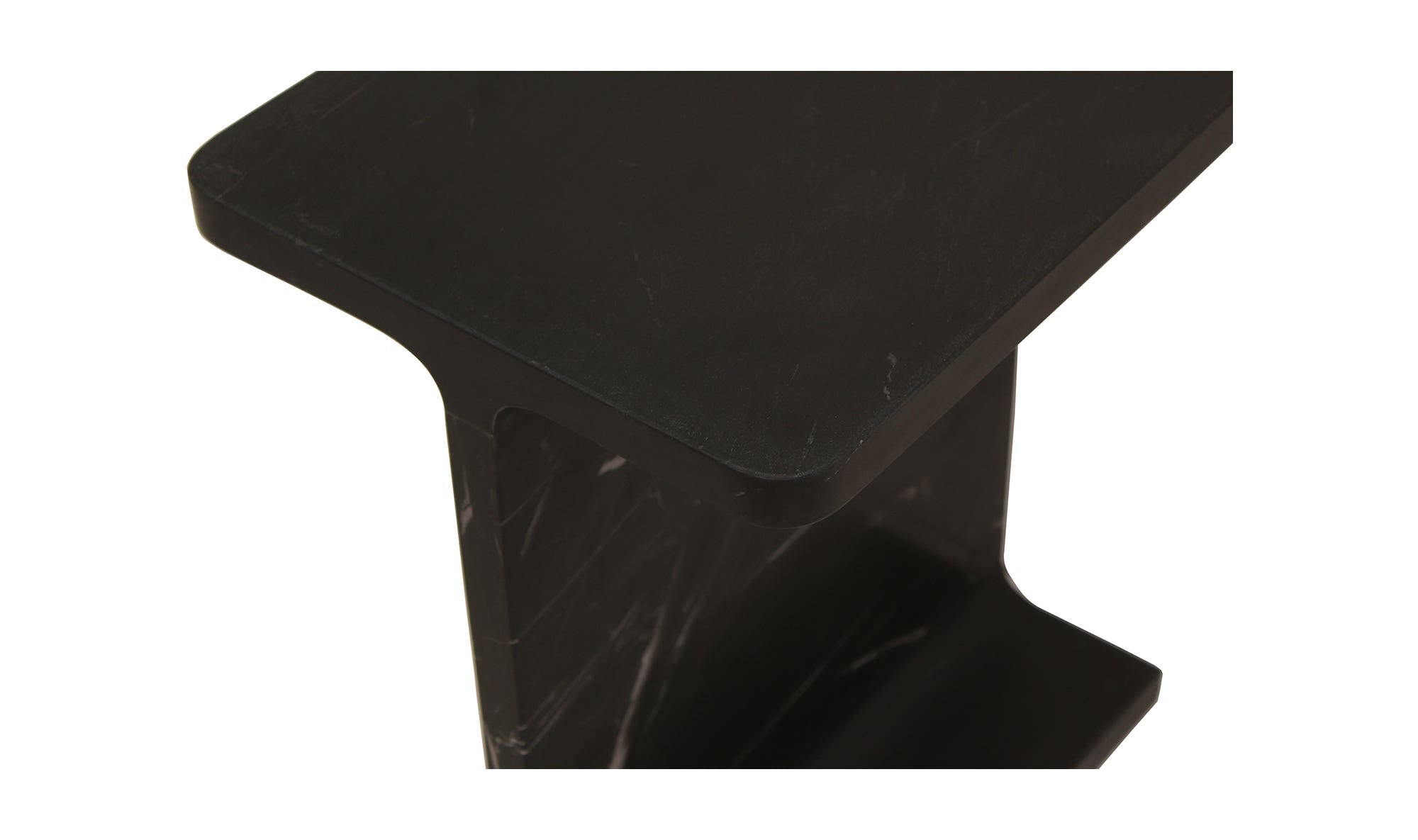 15" Black Marble Side Table
