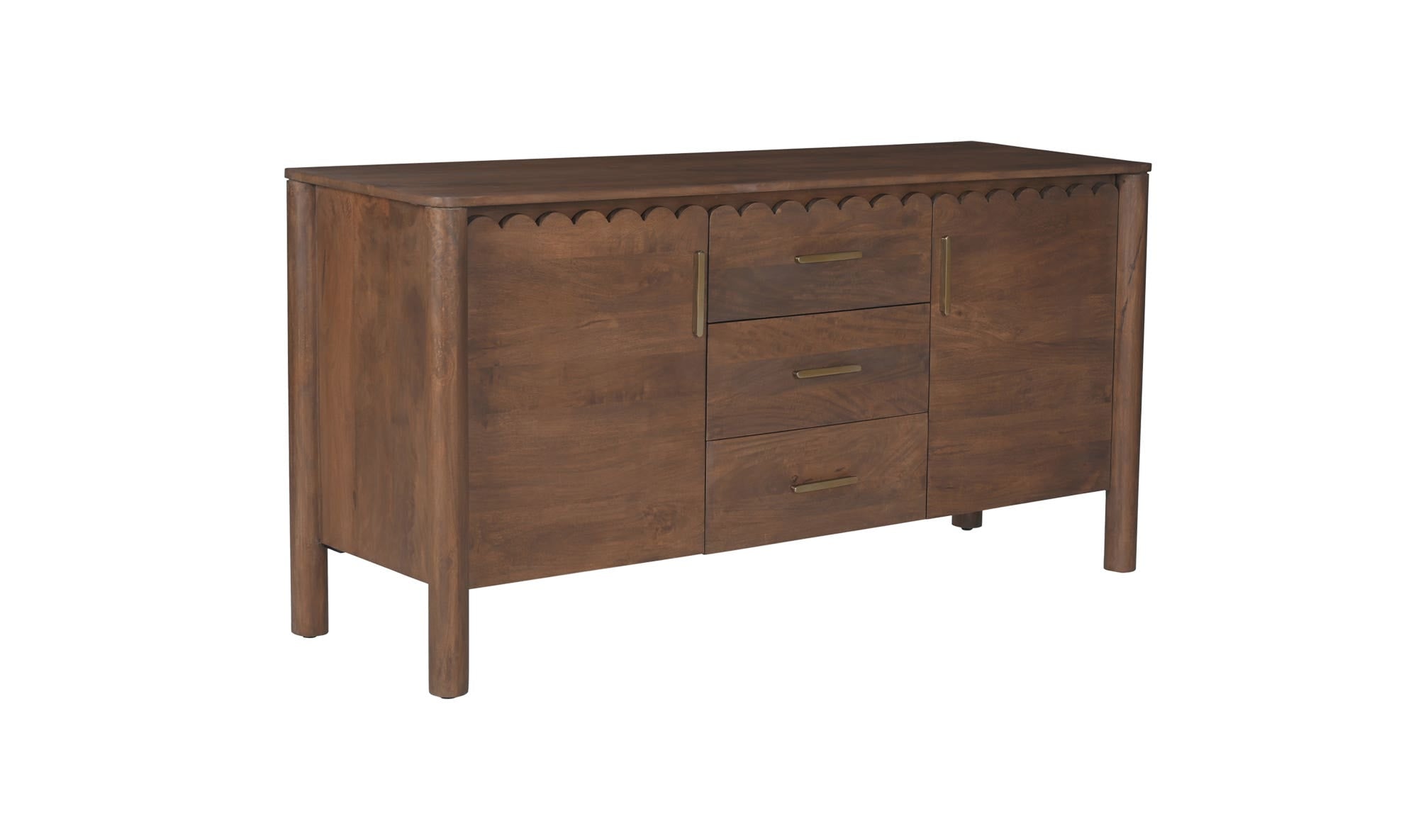 60" Vintage Brown Mango Wood Sideboard