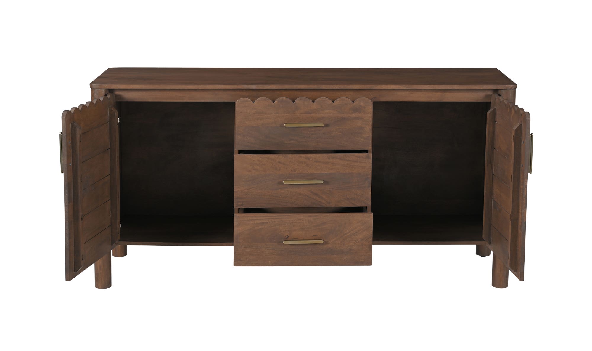 60" Vintage Brown Mango Wood Sideboard