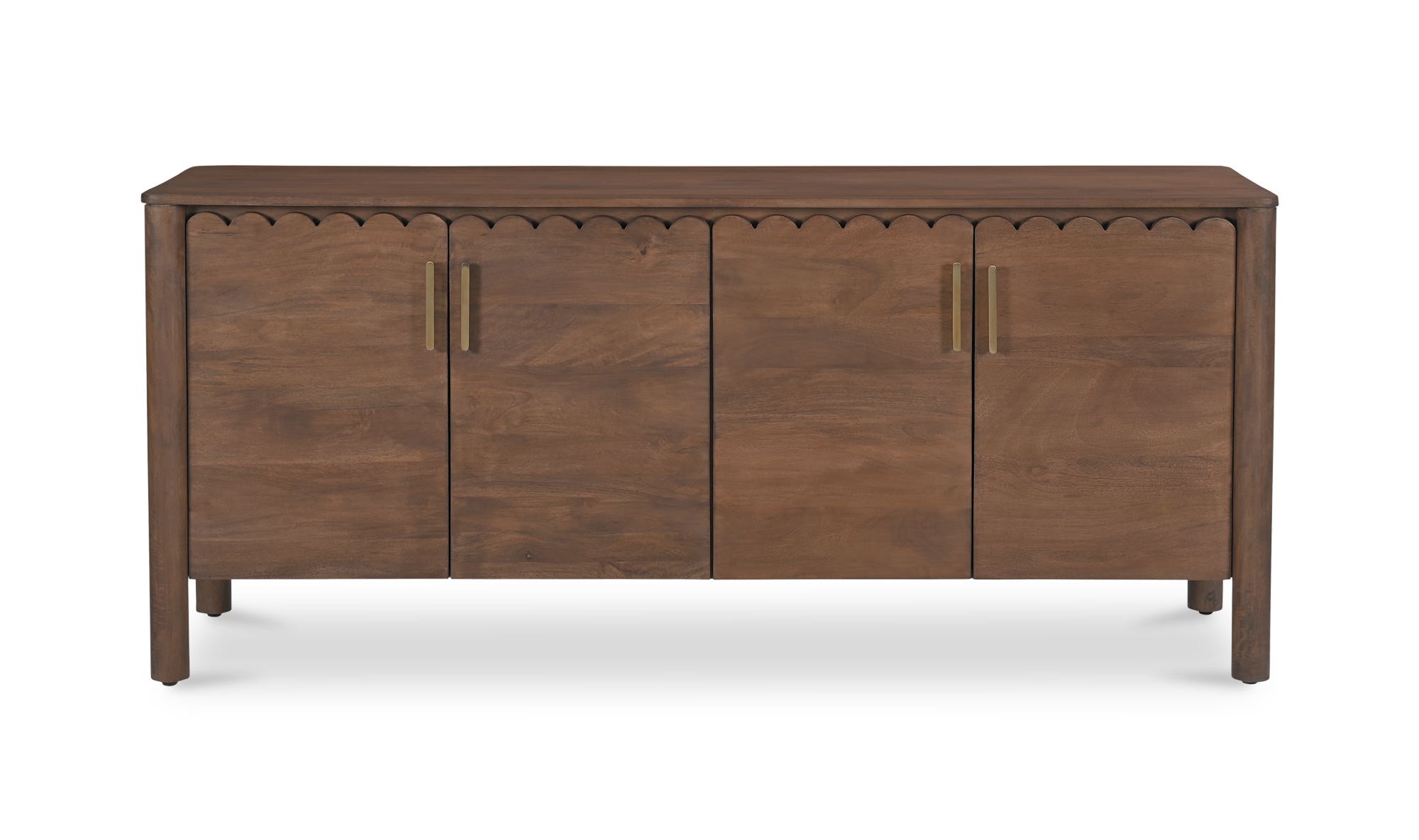 67.75" Vintage Brown Mango Wood Sideboard