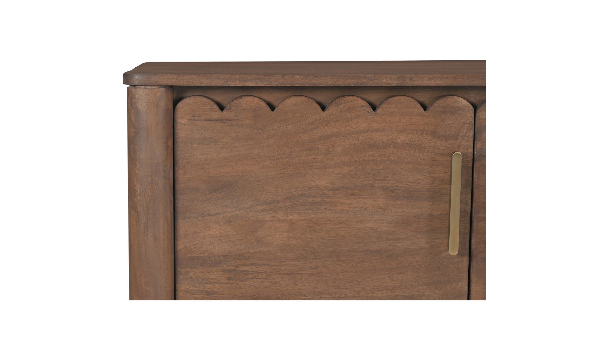 67.75" Vintage Brown Mango Wood Sideboard
