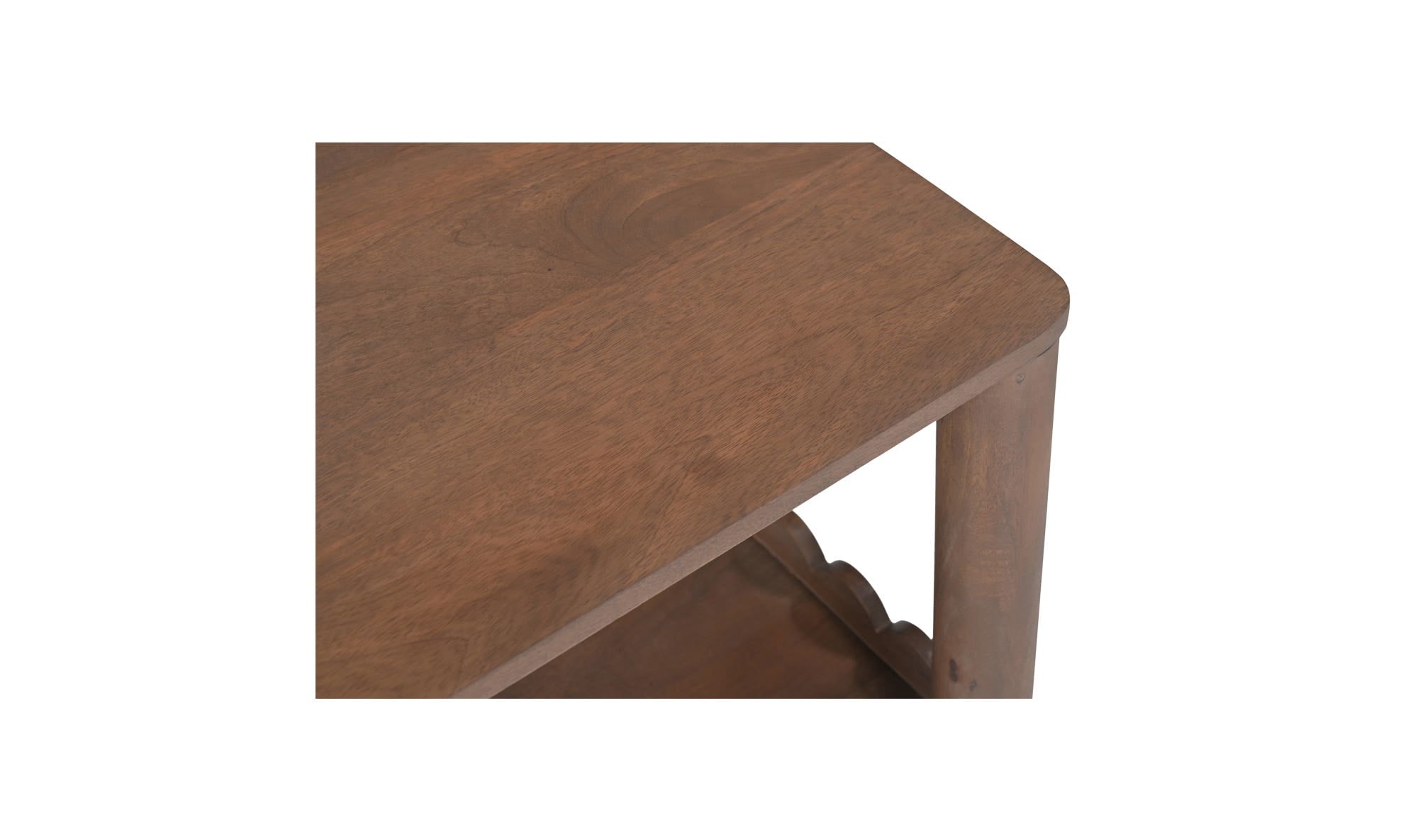 20" Vintage Brown Mango Wood Side Table