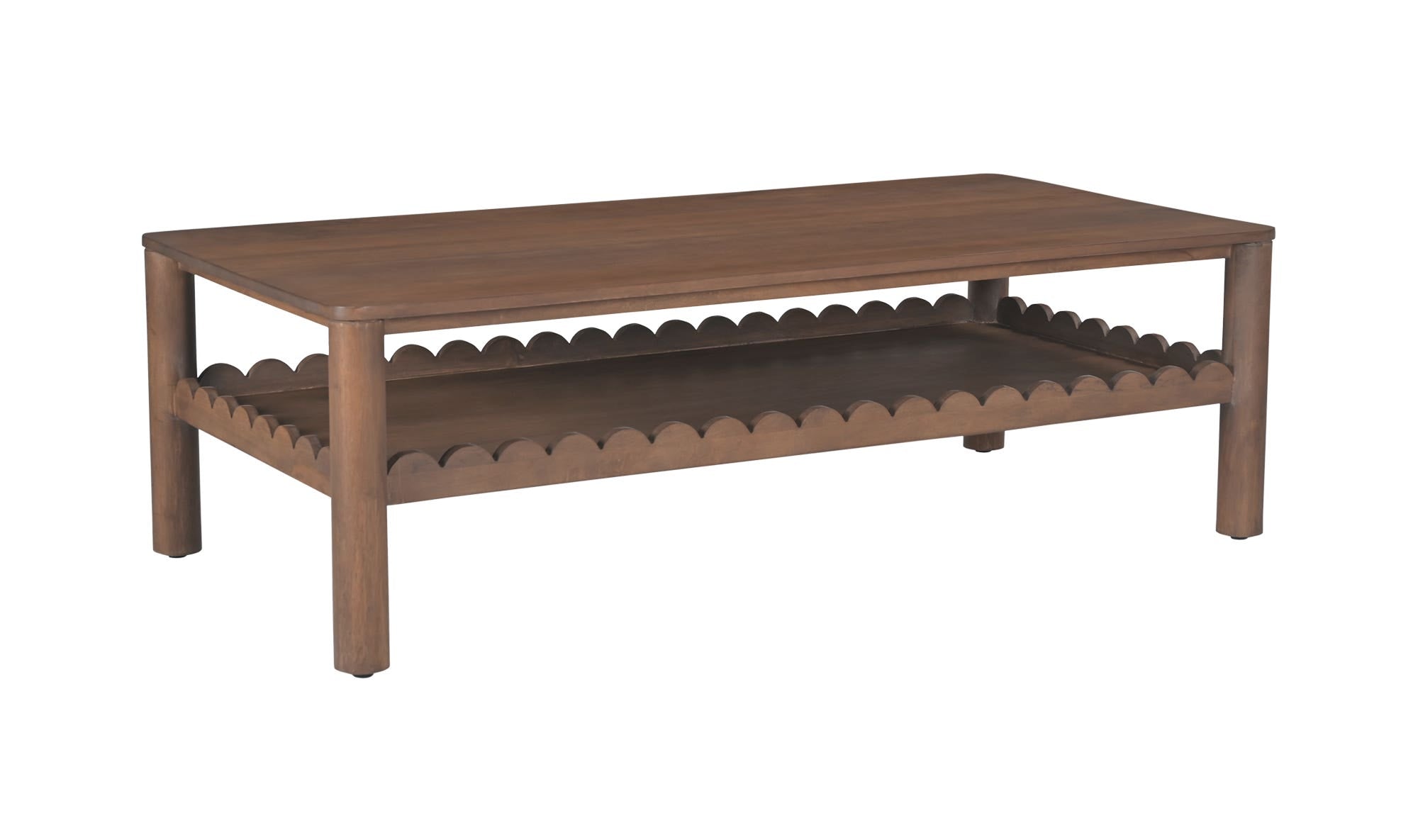 52" Vintage Brown Mango Wood Coffee Table