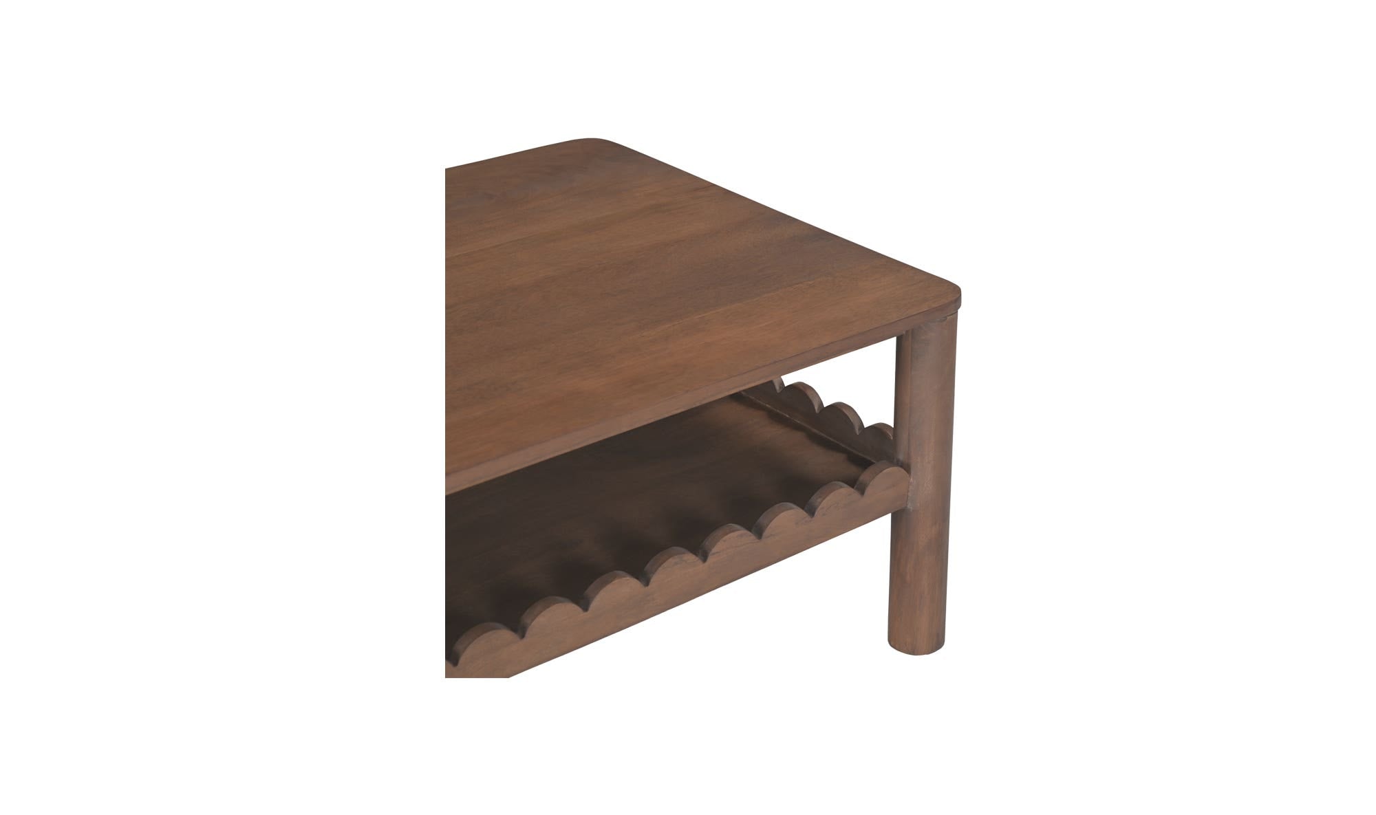 52" Vintage Brown Mango Wood Coffee Table