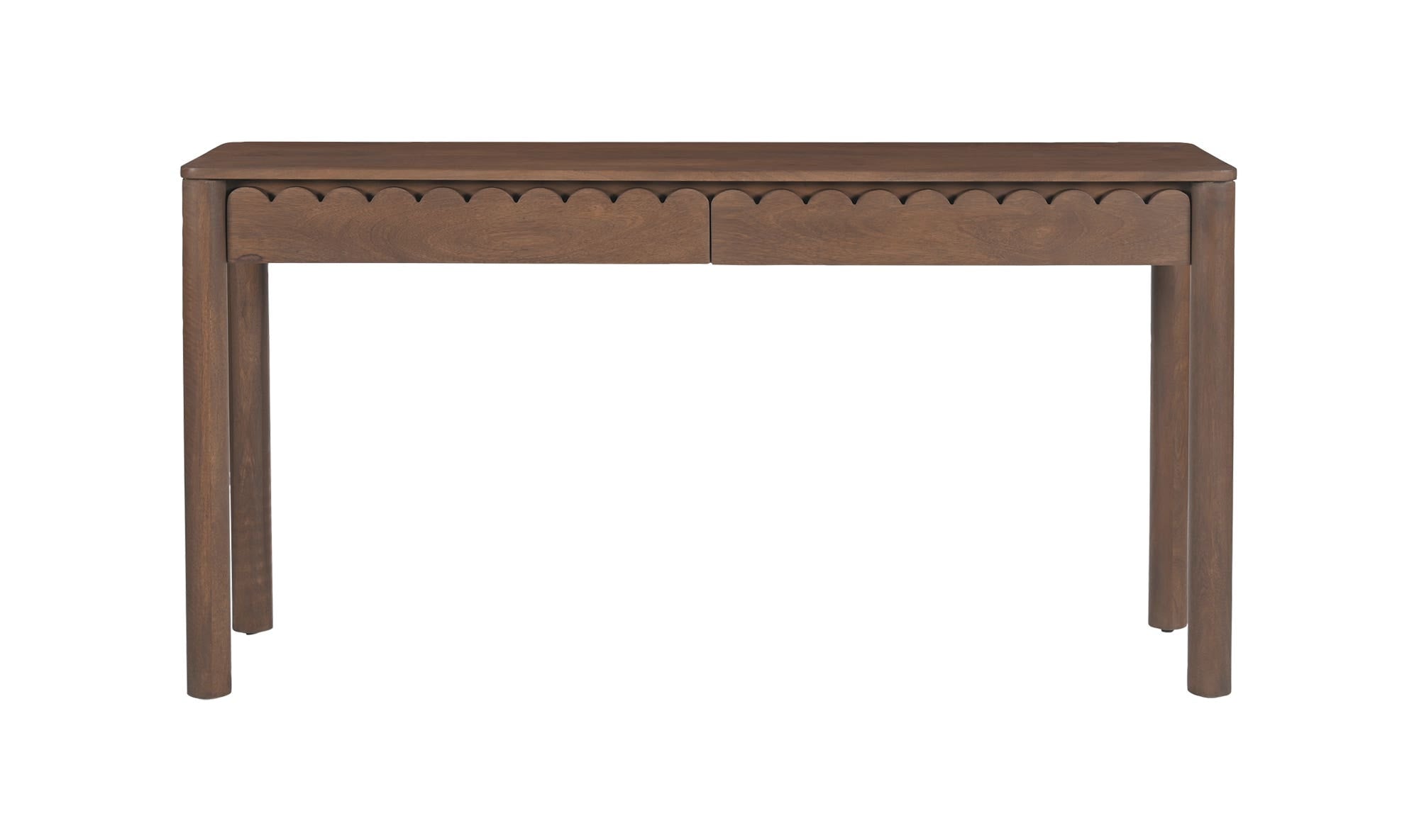 57.5" Vintage Brown Mango Wood Console Table