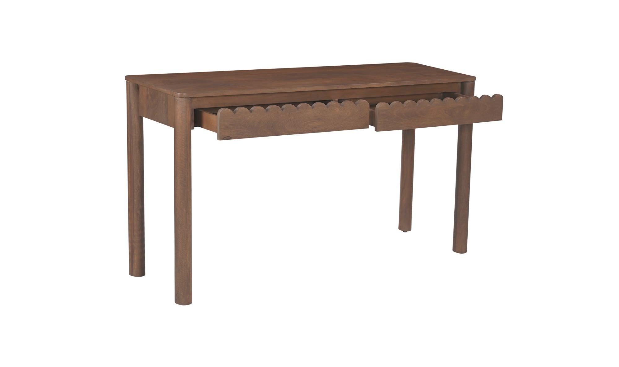 57.5" Vintage Brown Mango Wood Console Table