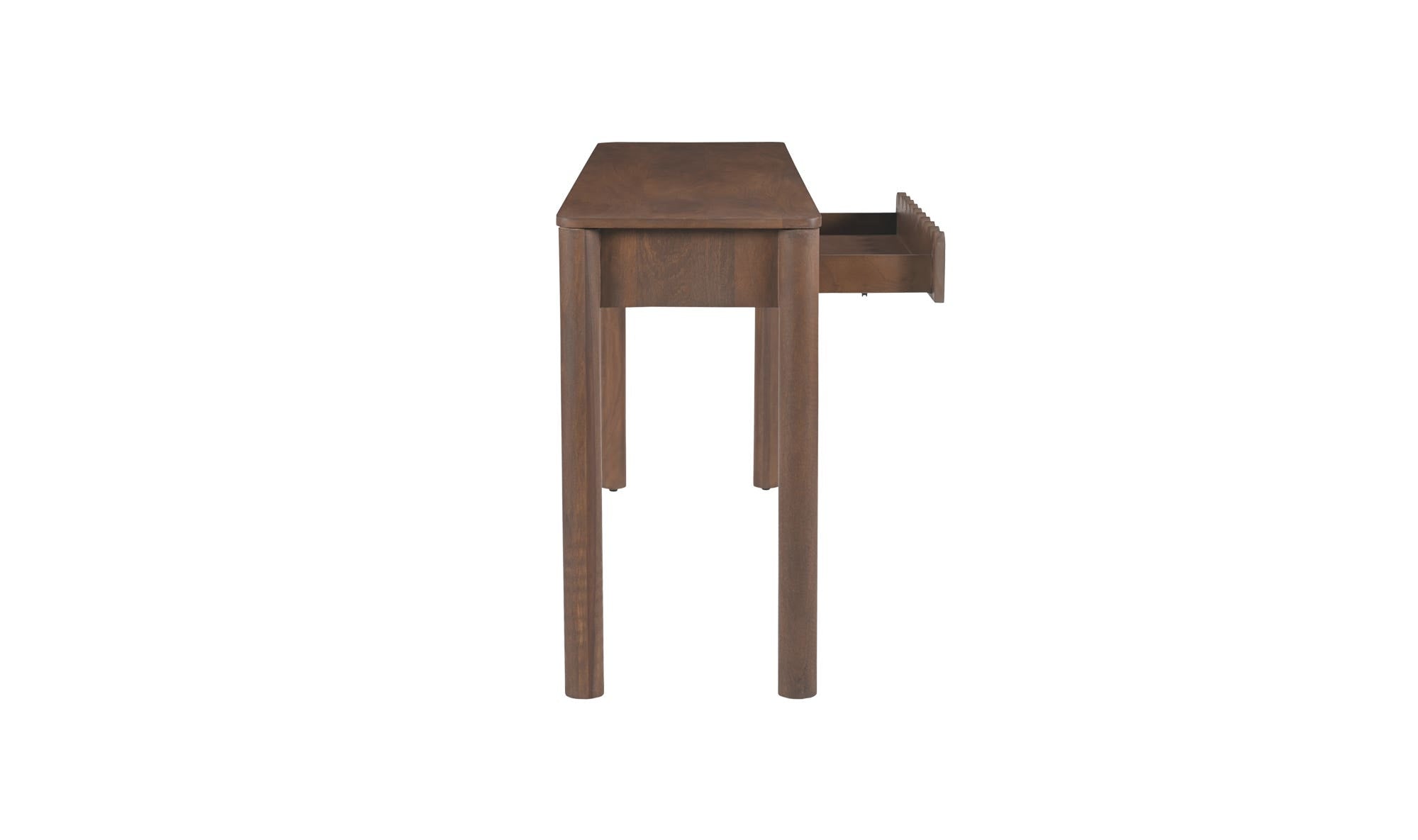 57.5" Vintage Brown Mango Wood Console Table