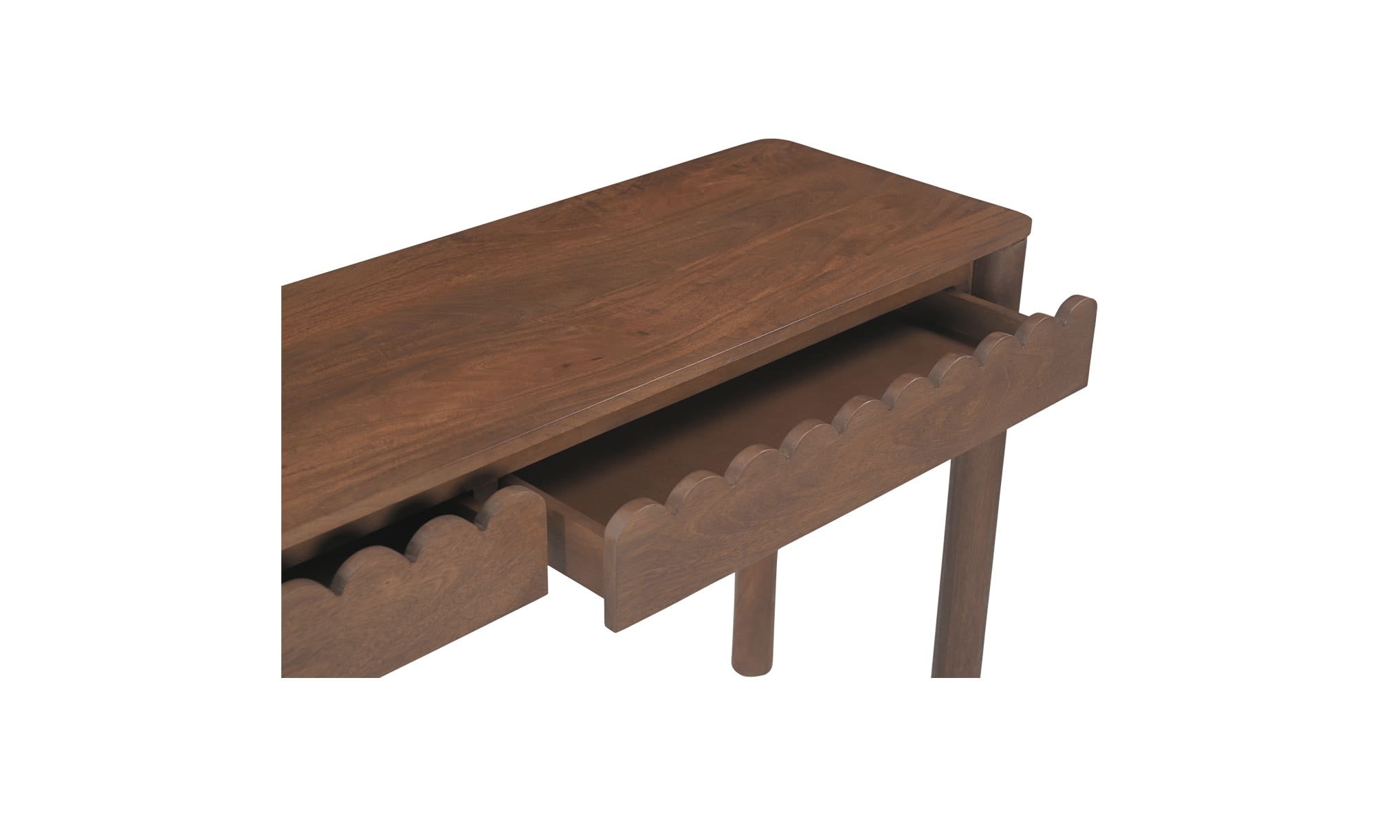 57.5" Vintage Brown Mango Wood Console Table