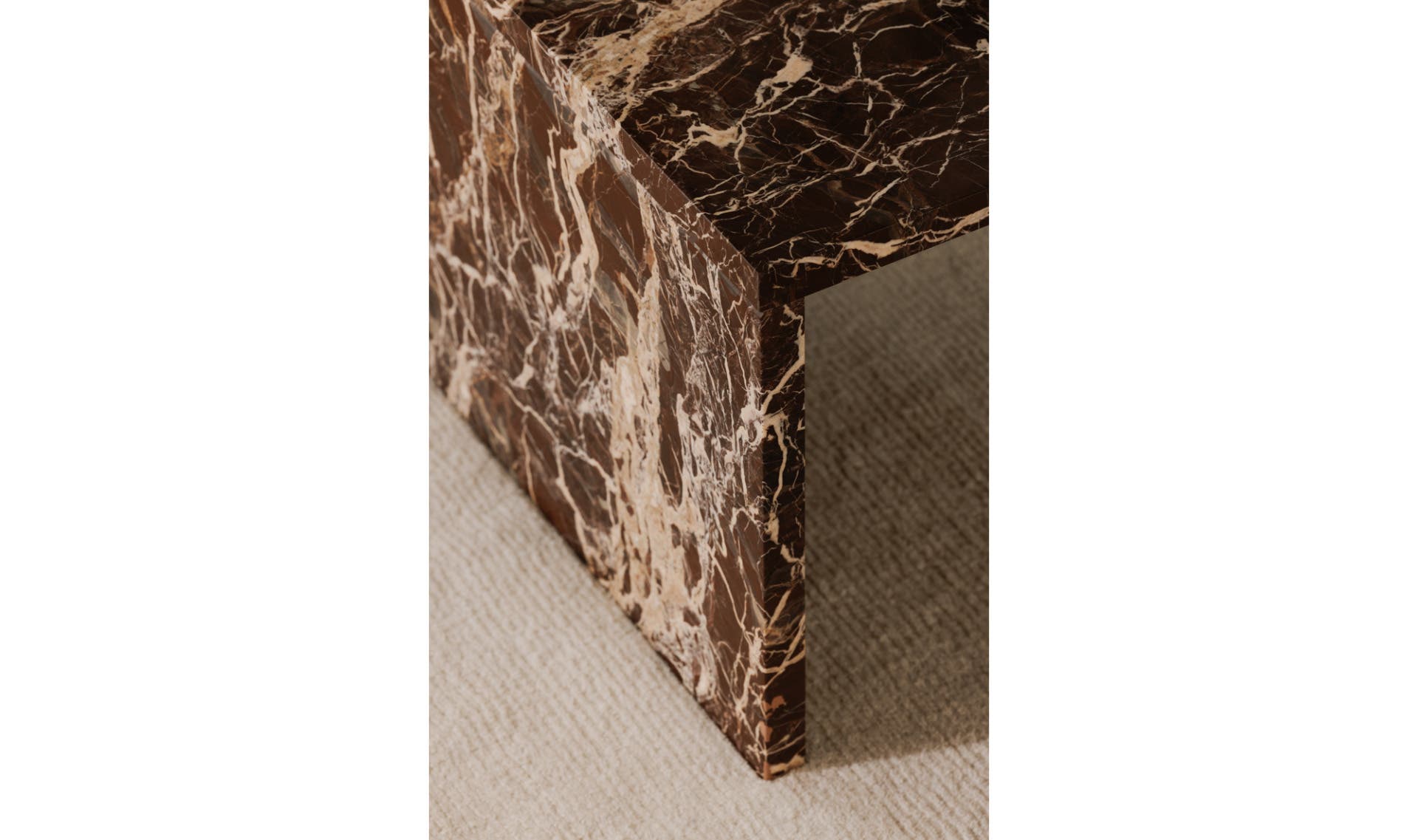 40" Rosso Levanto Marble Coffee Table
