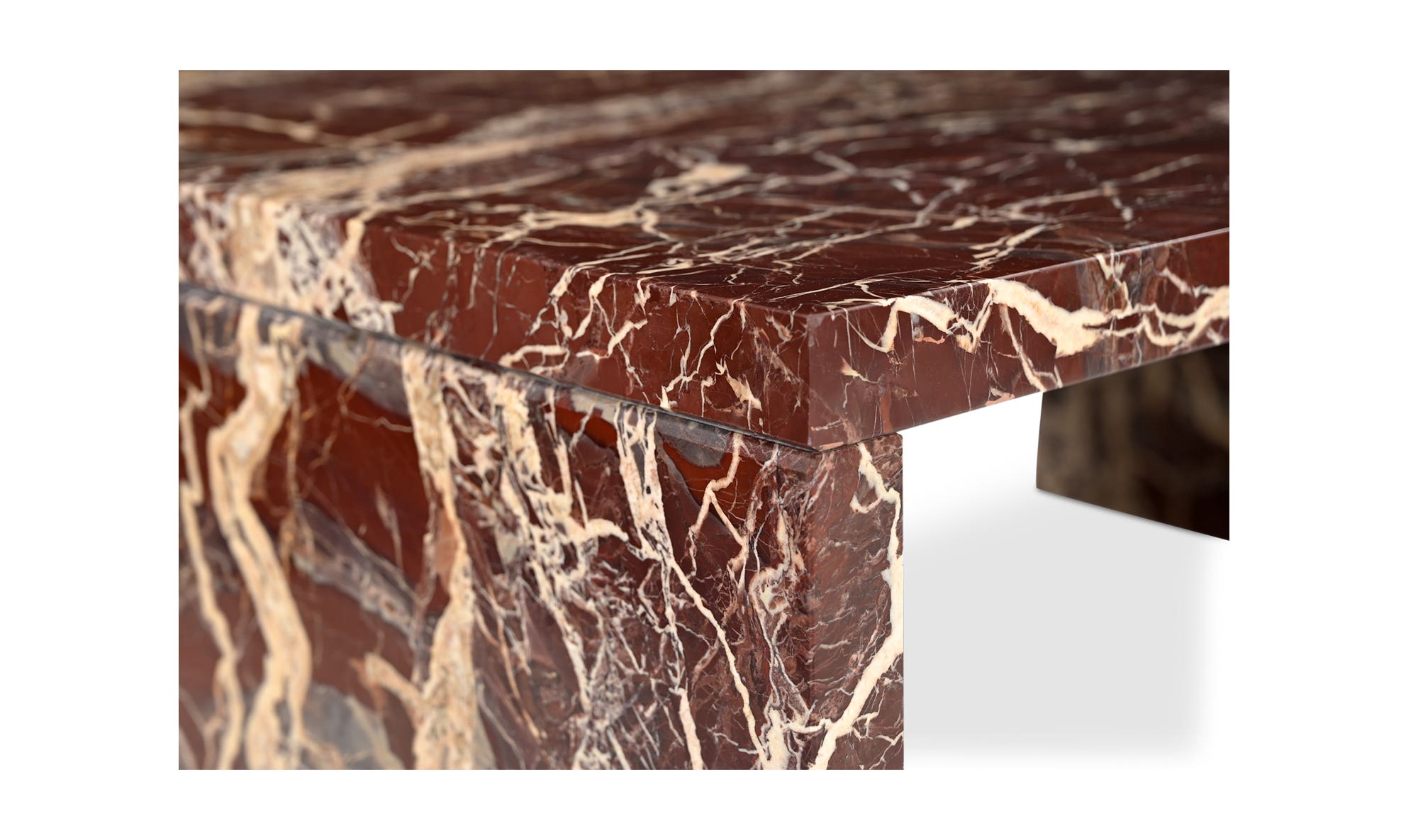 40" Rosso Levanto Marble Coffee Table
