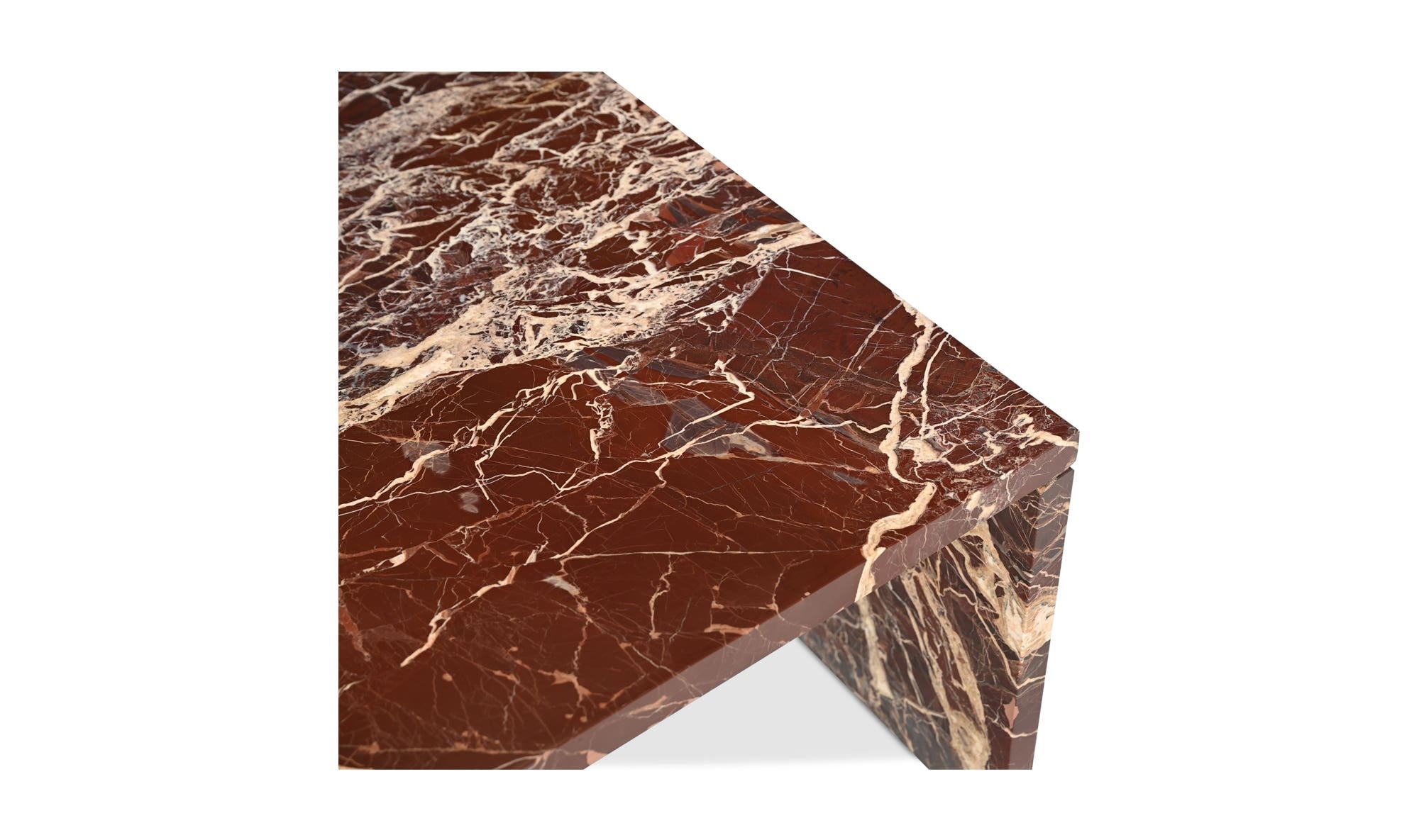 40" Rosso Levanto Marble Coffee Table