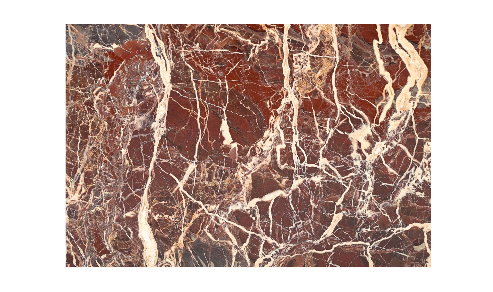 40" Rosso Levanto Marble Coffee Table