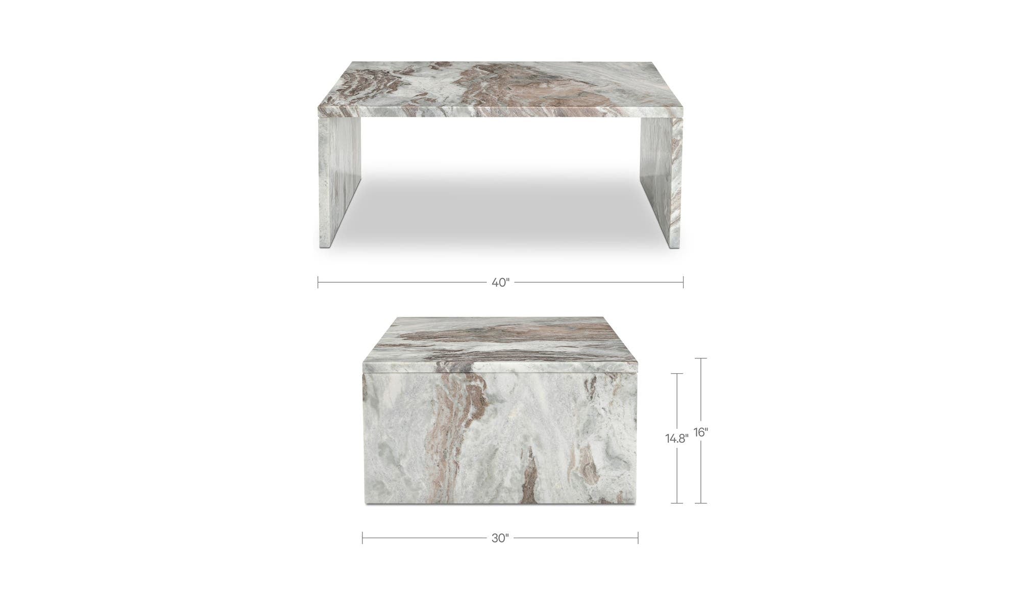 40" Torrento Marble Coffee Table
