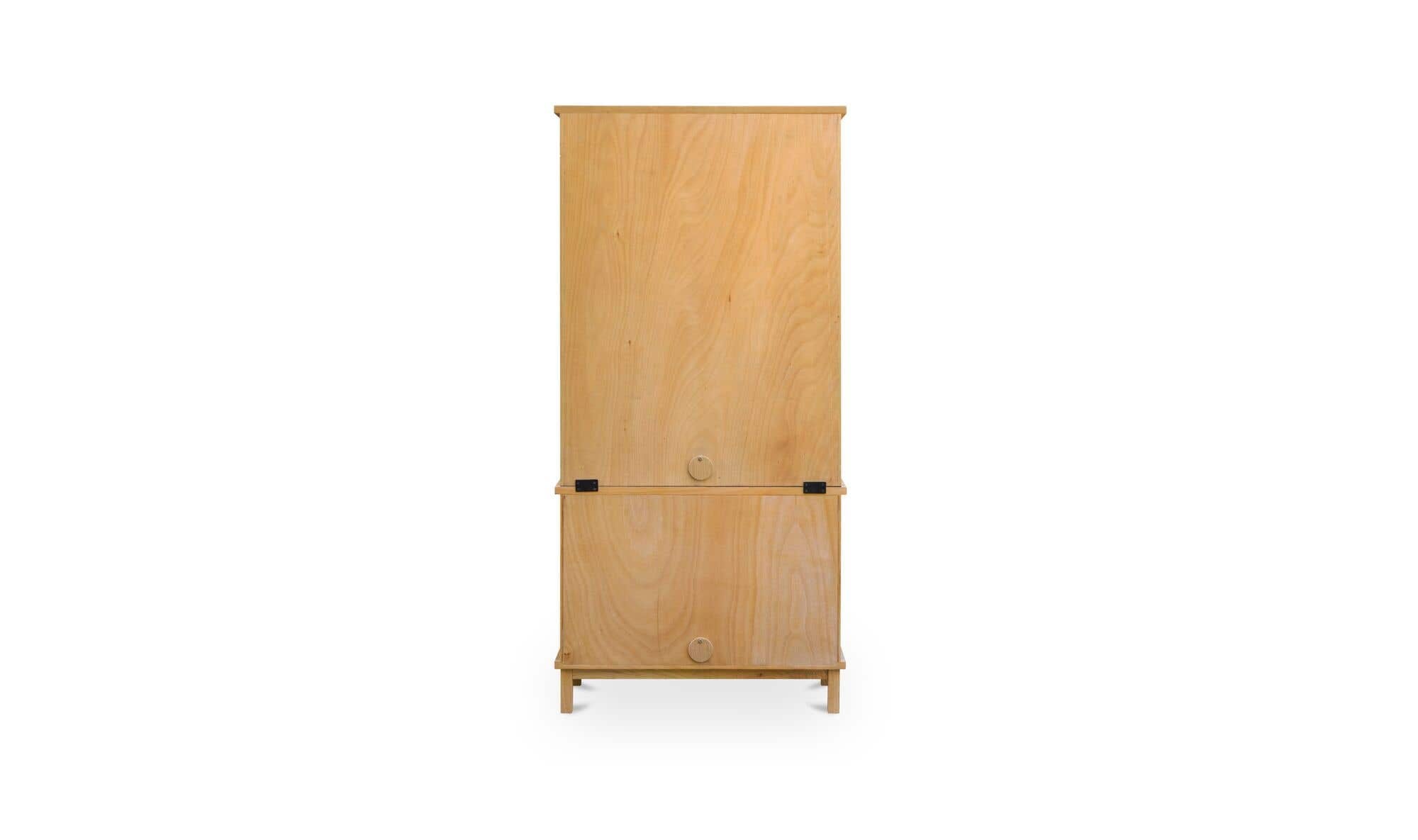 38" Natural Solid Oak Tall Cabinet