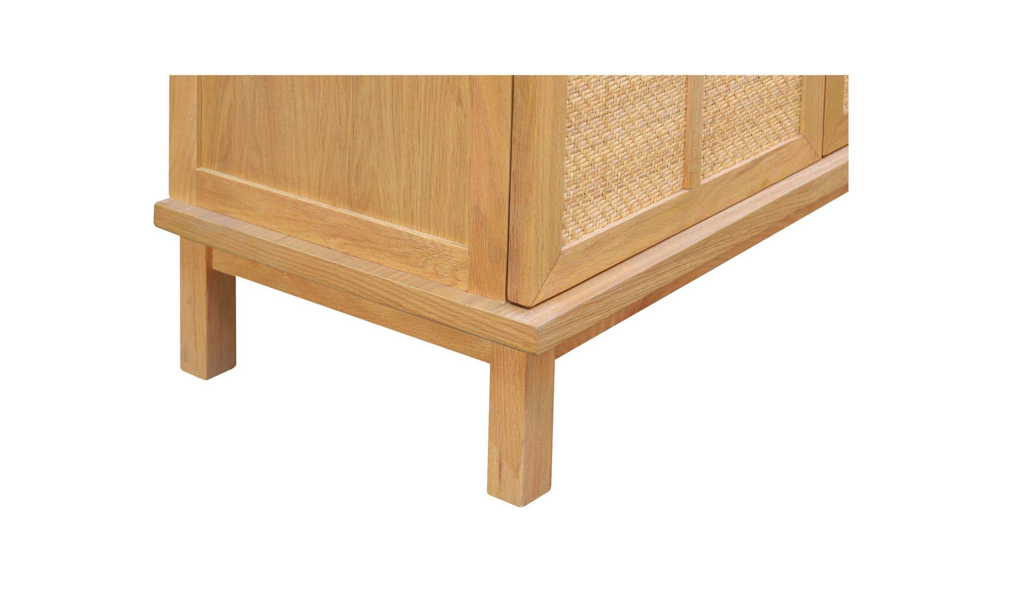 38" Natural Solid Oak Tall Cabinet
