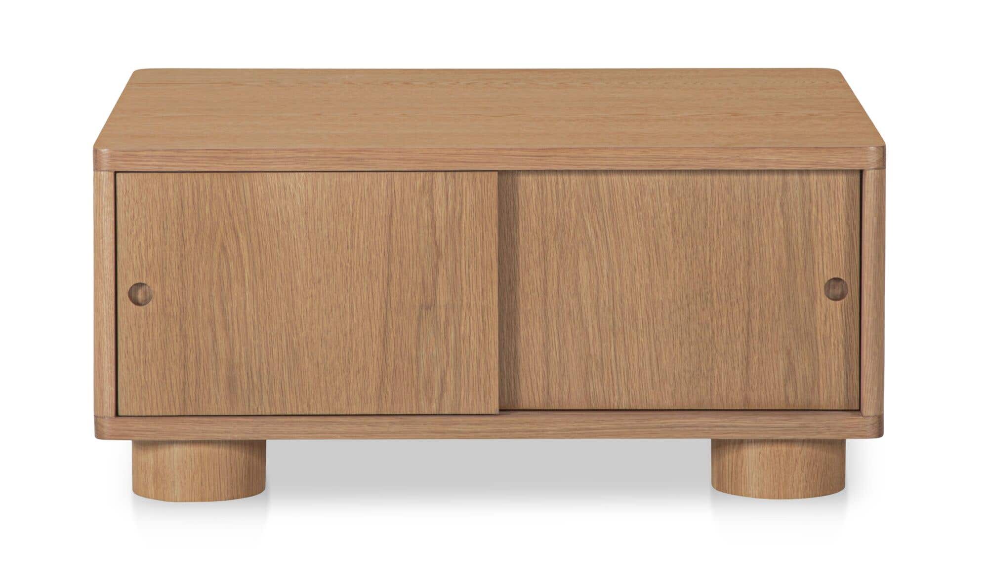 35" Natural Solid Oak Coffee Table