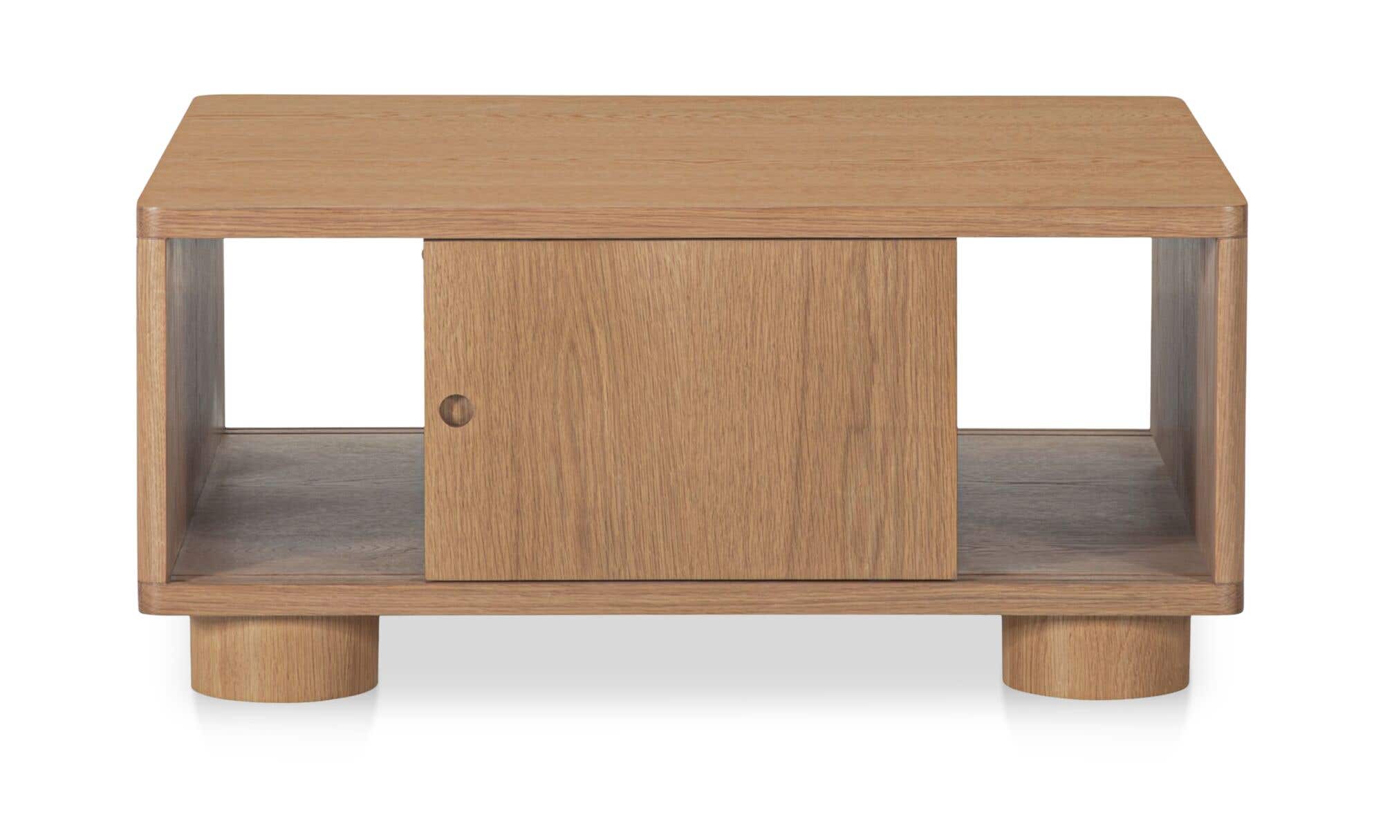 35" Natural Solid Oak Coffee Table