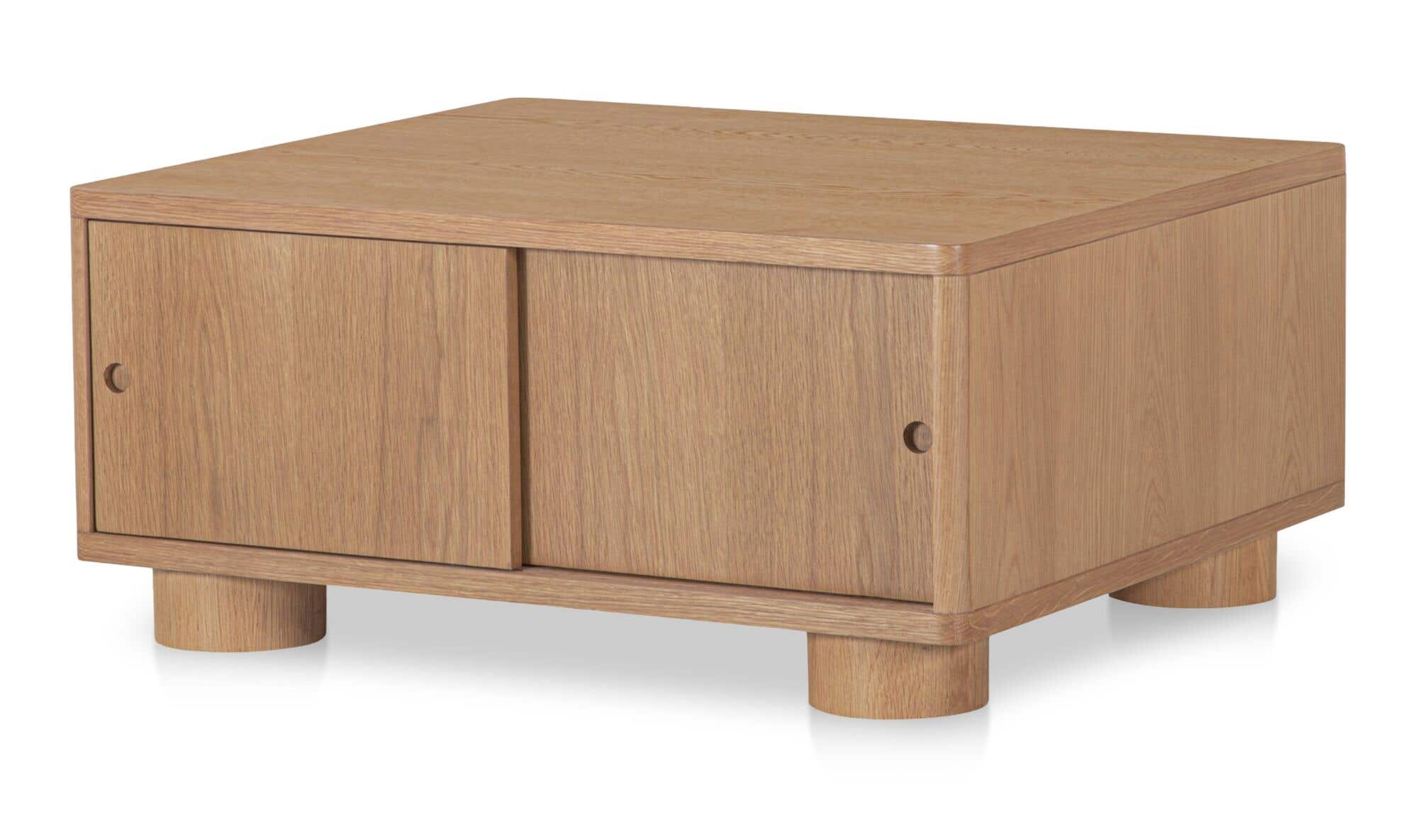 35" Natural Solid Oak Coffee Table