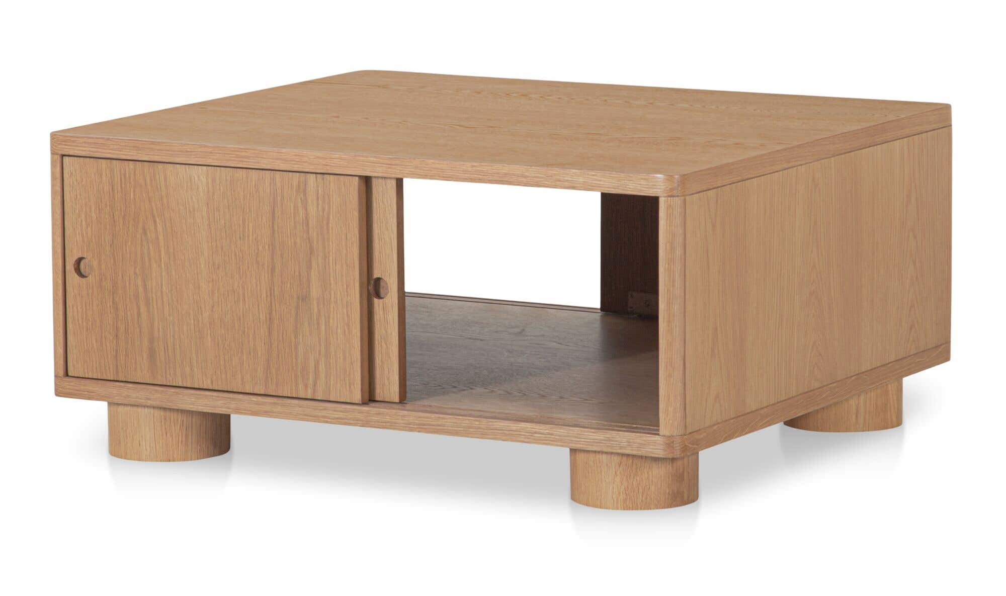 35" Natural Solid Oak Coffee Table