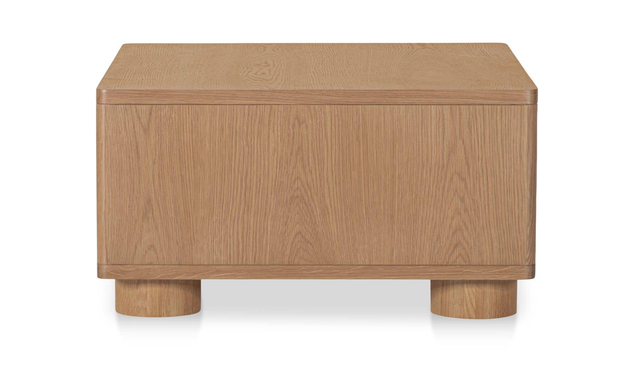 35" Natural Solid Oak Coffee Table
