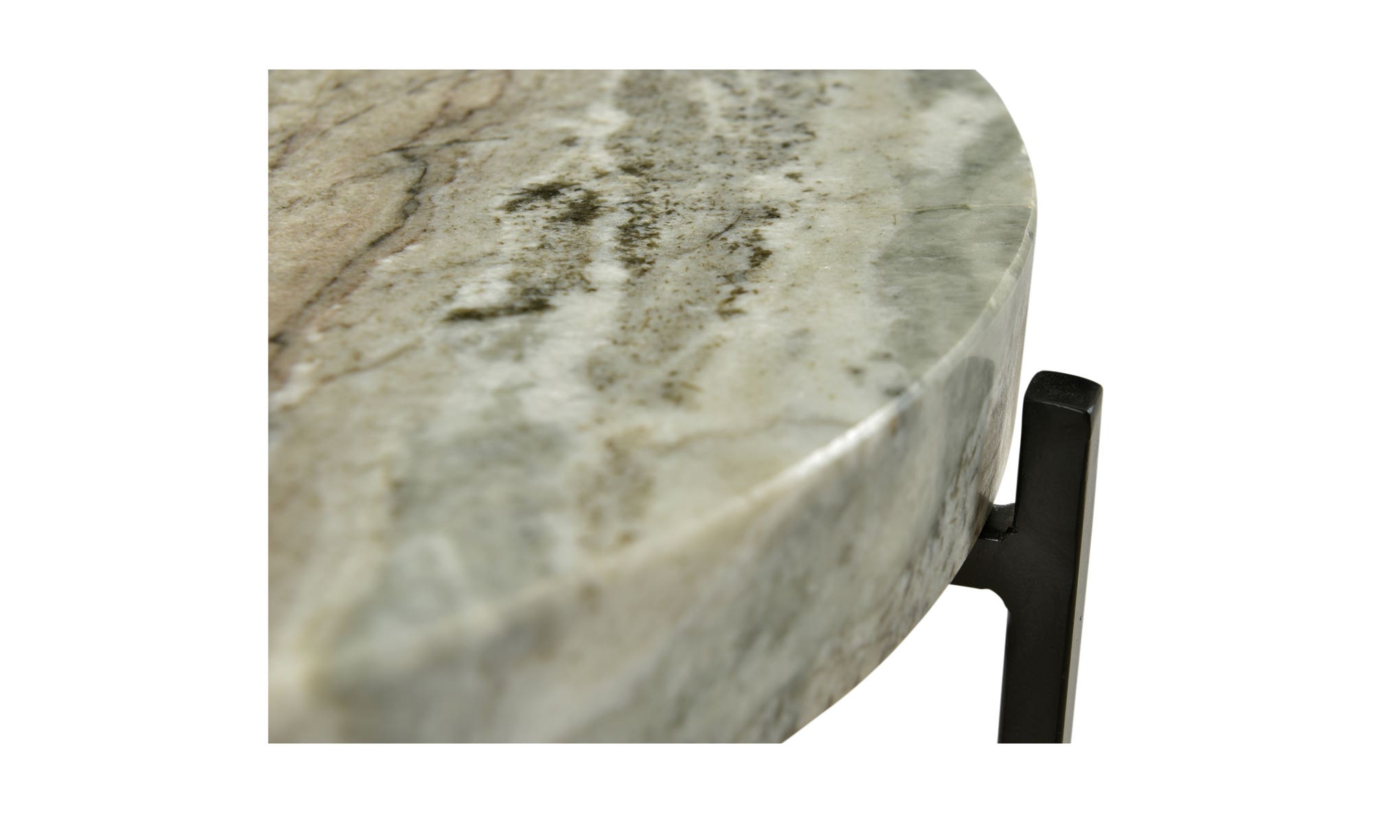 18" Light Brown Marble Side Table