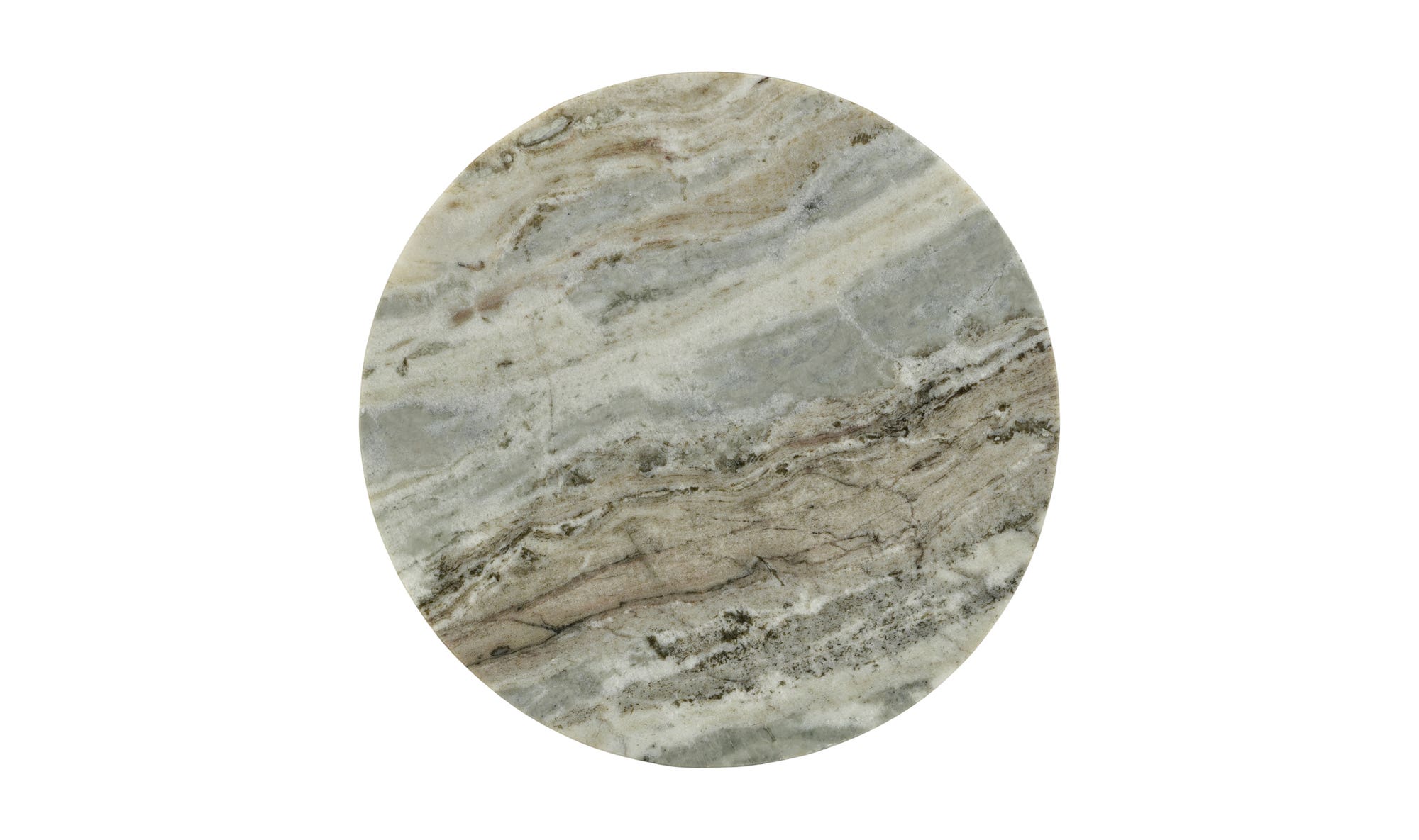 18" Light Brown Marble Side Table