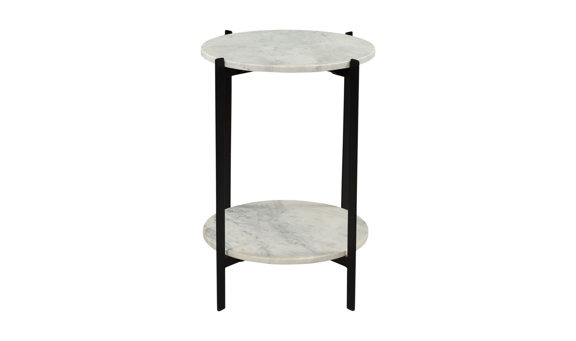 18" White Marble Side Table