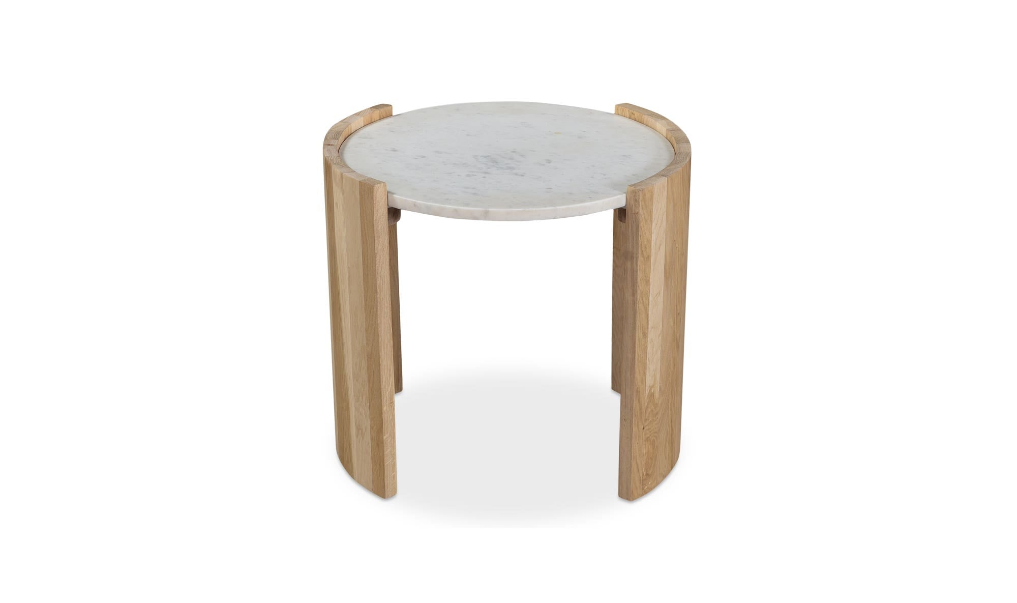 20" White Marble Side Table