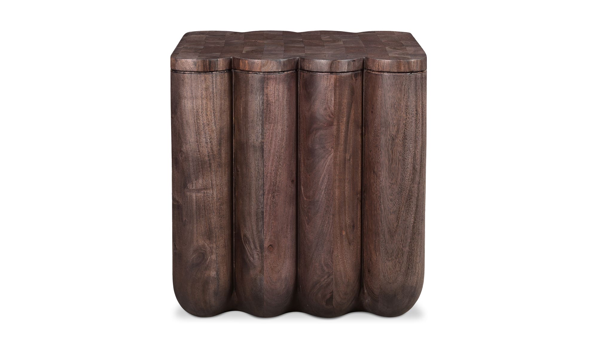 18" Espresso Brown Acacia Side Table