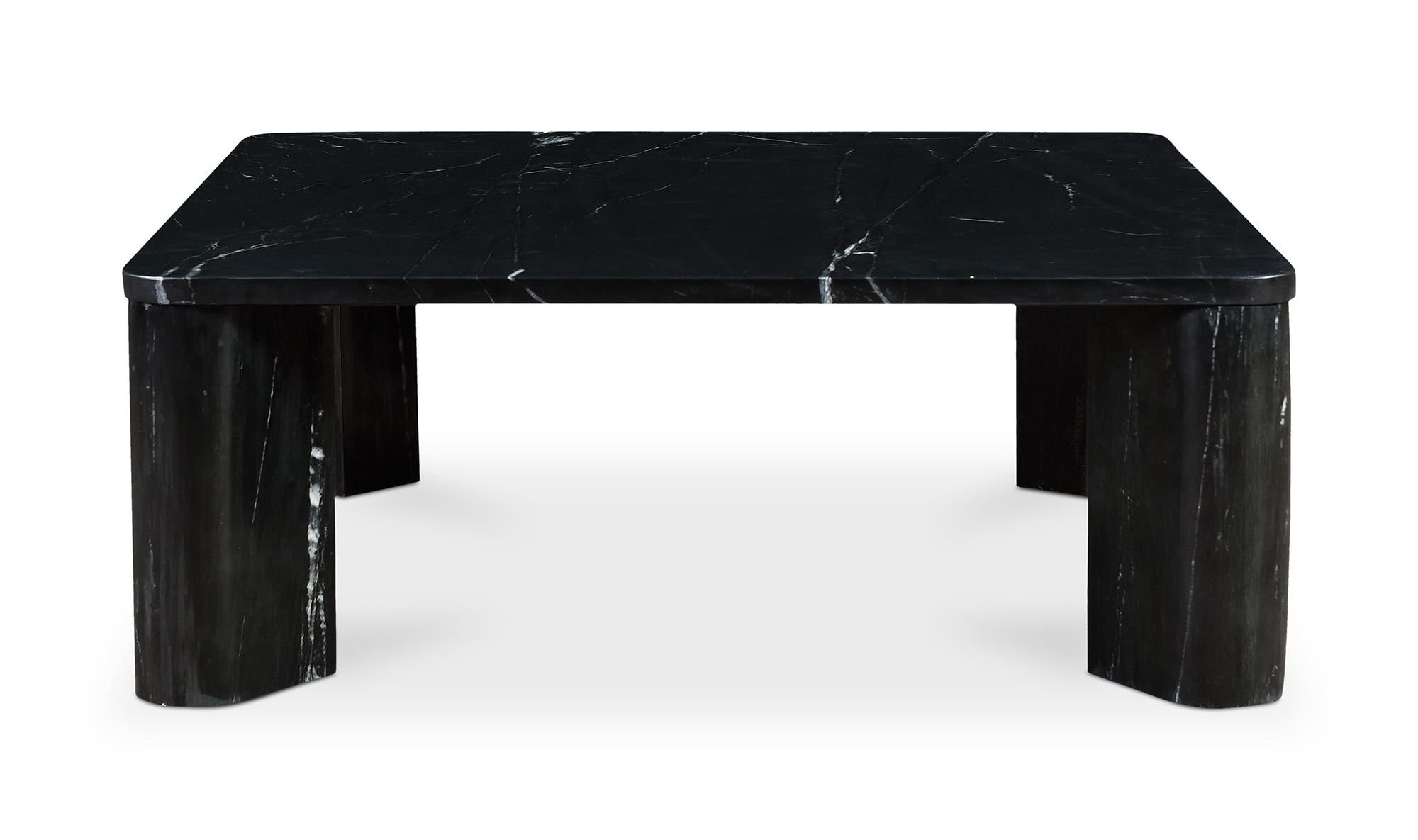 35.5" Black Marble Coffee Table