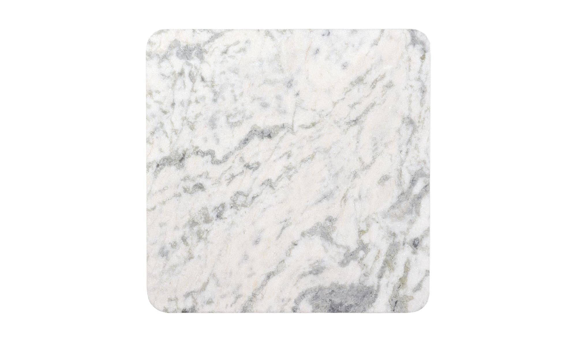 35.5" Ashen Grey Marble Coffee Table