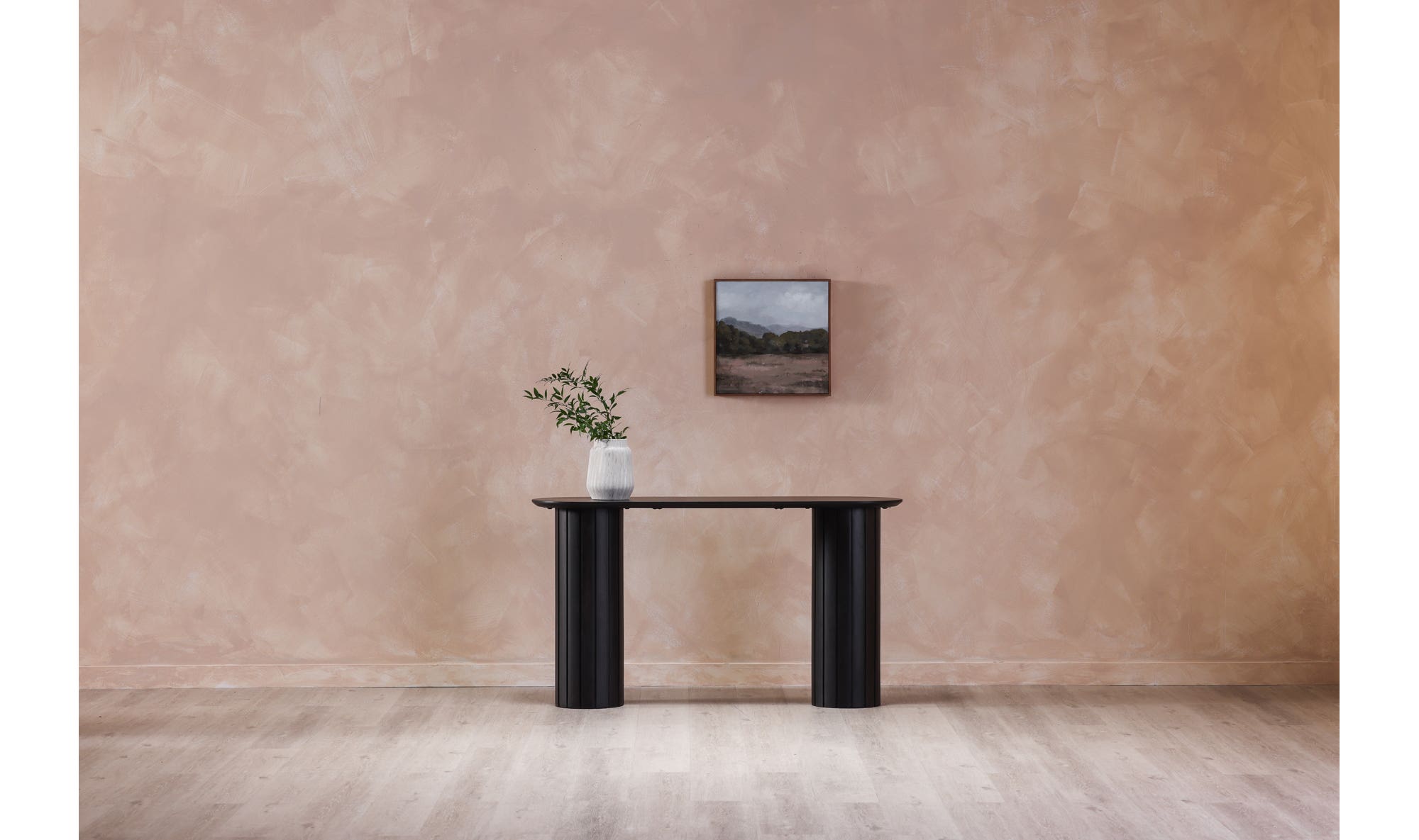 54" Black Acacia Console Table