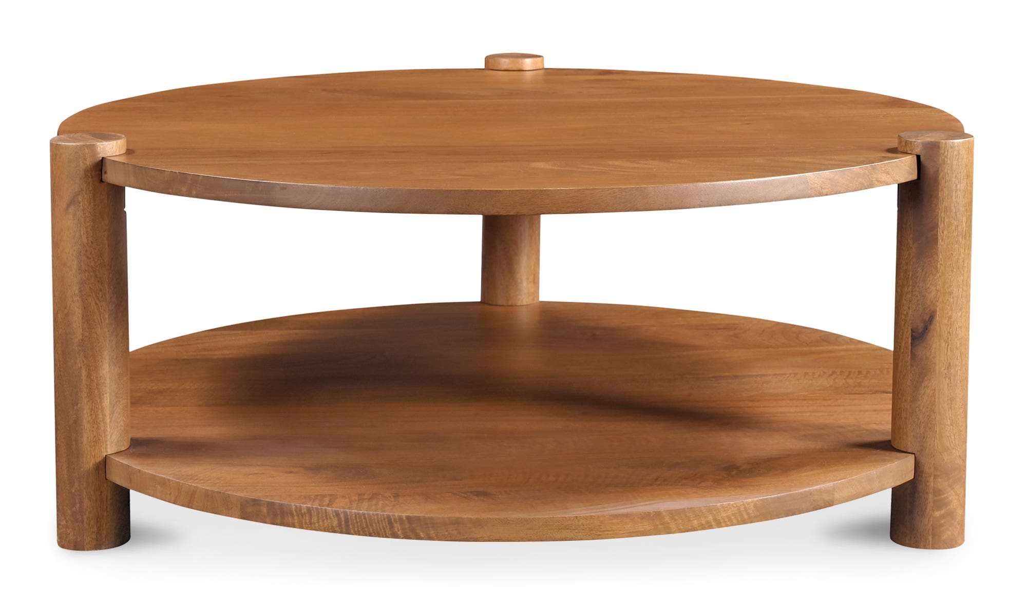 39.5" Vintage Brown Mango Wood Coffee Table